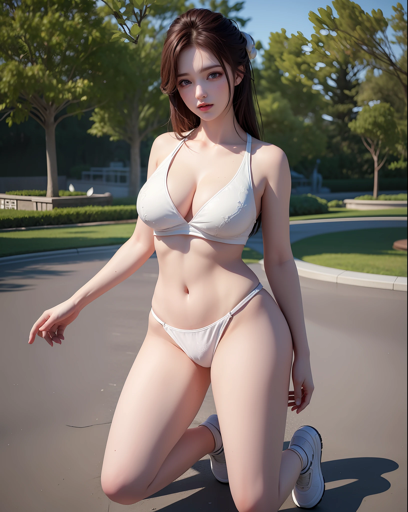 (best quality, masterpiece, realistic:1.2), 8k, highres, ((outdoors)), __lighting__, __location__, 1girl, visible skin pores, freckles, medium breasts, wide hips, __expression__, __pose__, __topwears__, __bottomwears__, __sneakers__,