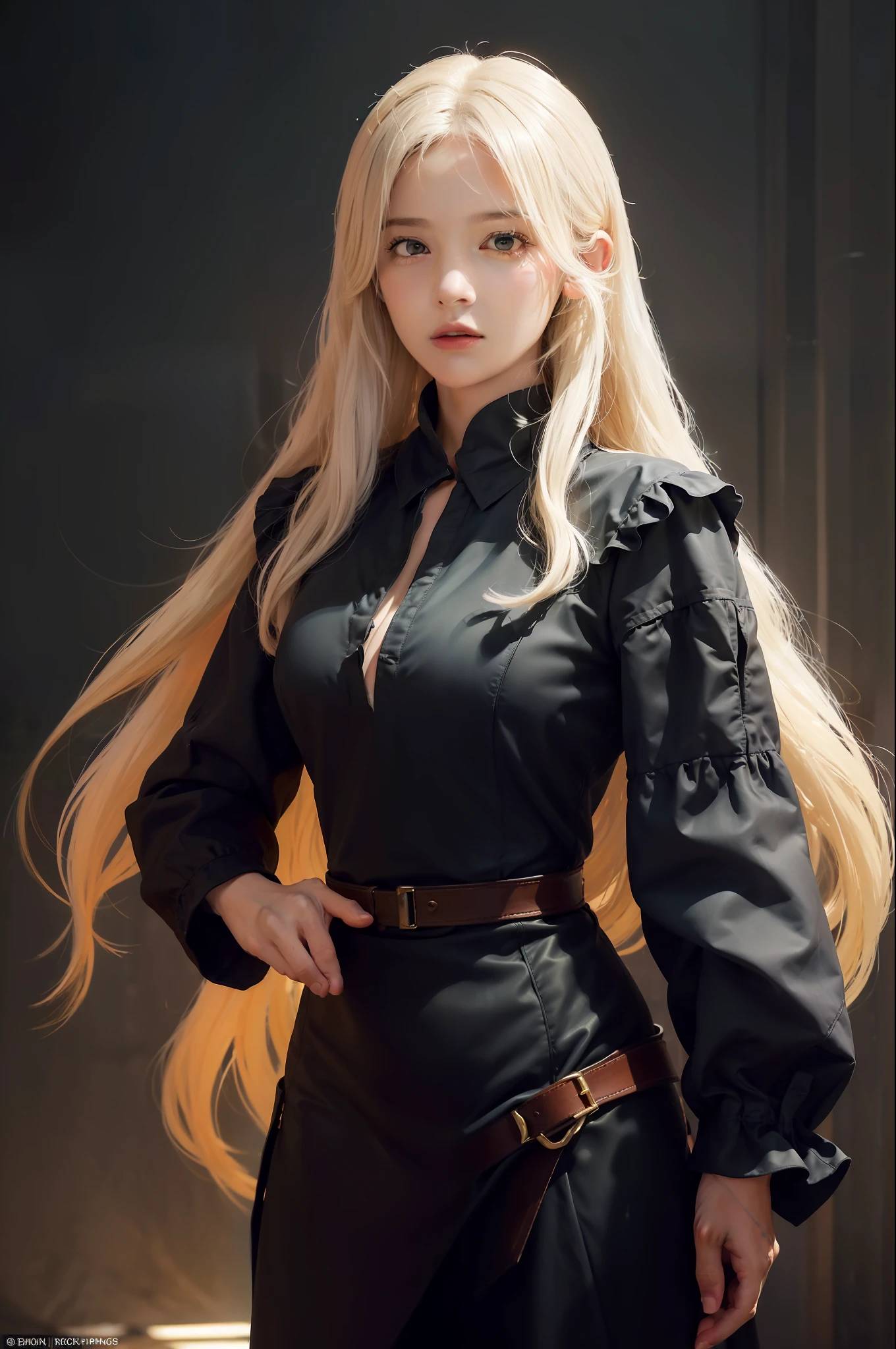 (front focus),(in the dark:1.6),
Hyperrealist portrait of female by david hockney and alphonse mucha,fantasy art, photo realistic, dynamic lighting, artstation, poster, volumetric lighting, very detailed faces, 4 k, award winning,, 1girl, in the dark, deep shadow, low key,cowboy shot,(official clothing:1.4) ,long hair,white hair,