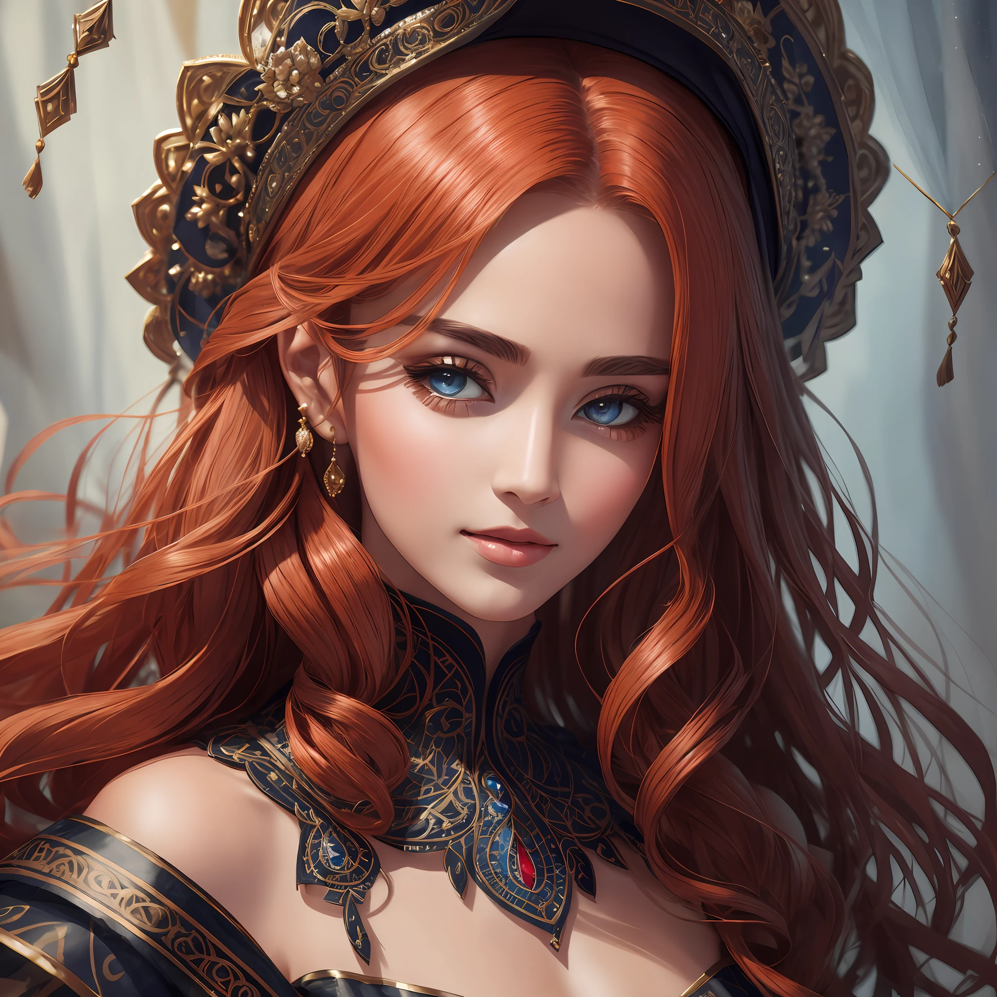 Transform the woman with European features, with elegant clothes, and a beautiful tiara on the head, with scattered contours, intricate details Lens 35 mm