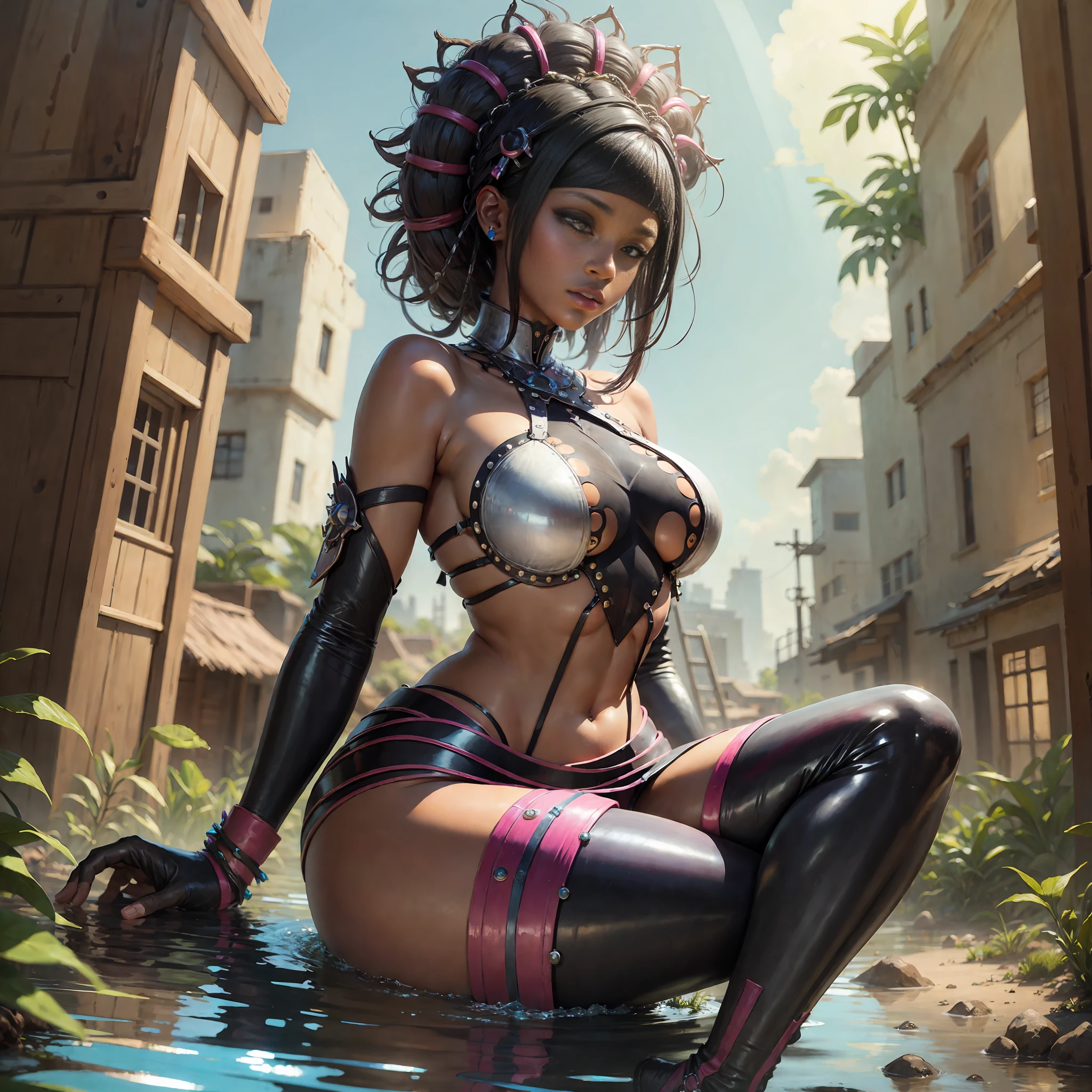 (masterpiece:1.2), african hydropunk princess