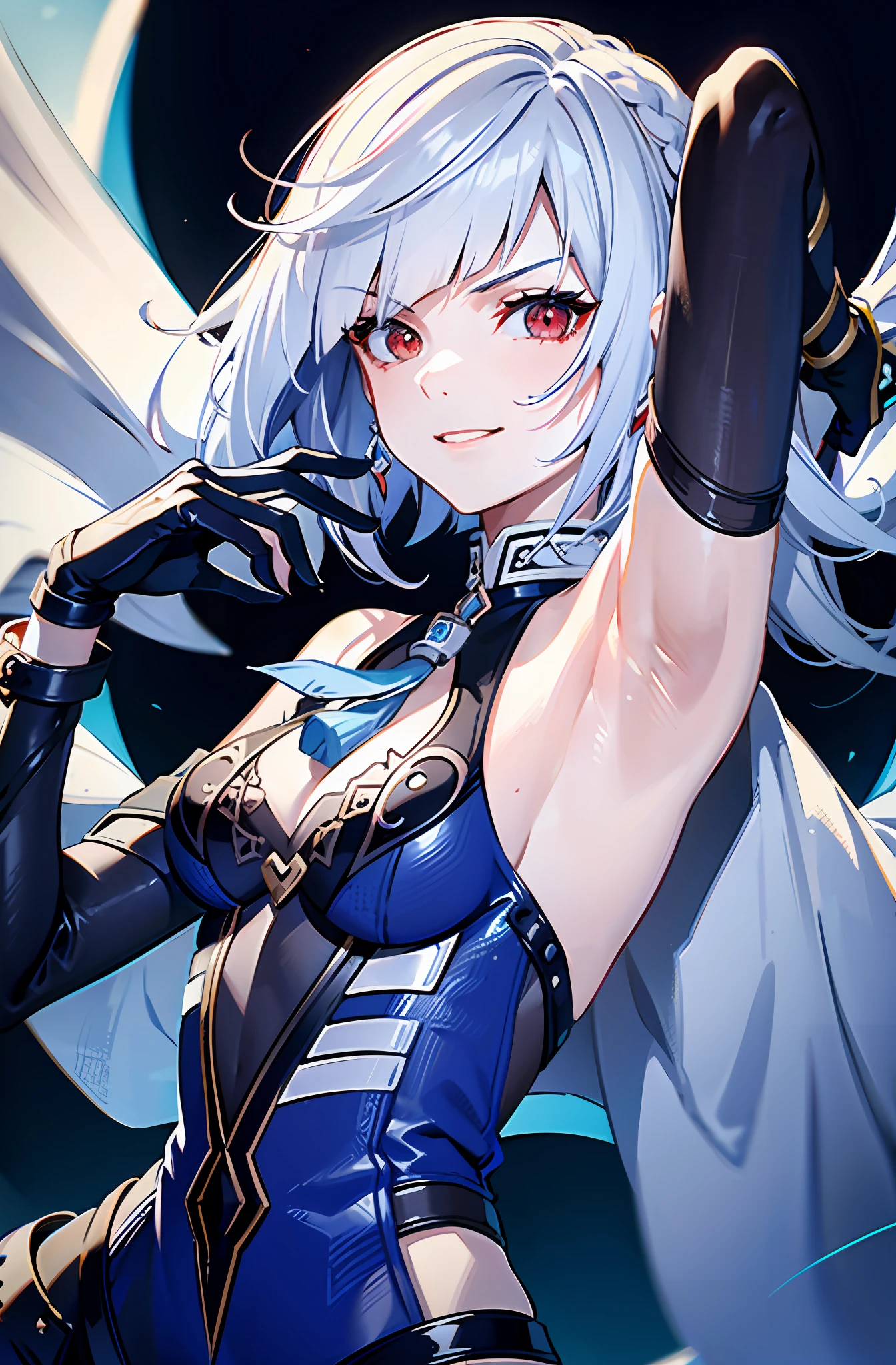 (best quality, high resolution) (red eyes), an intense and captivating gaze that draws you in