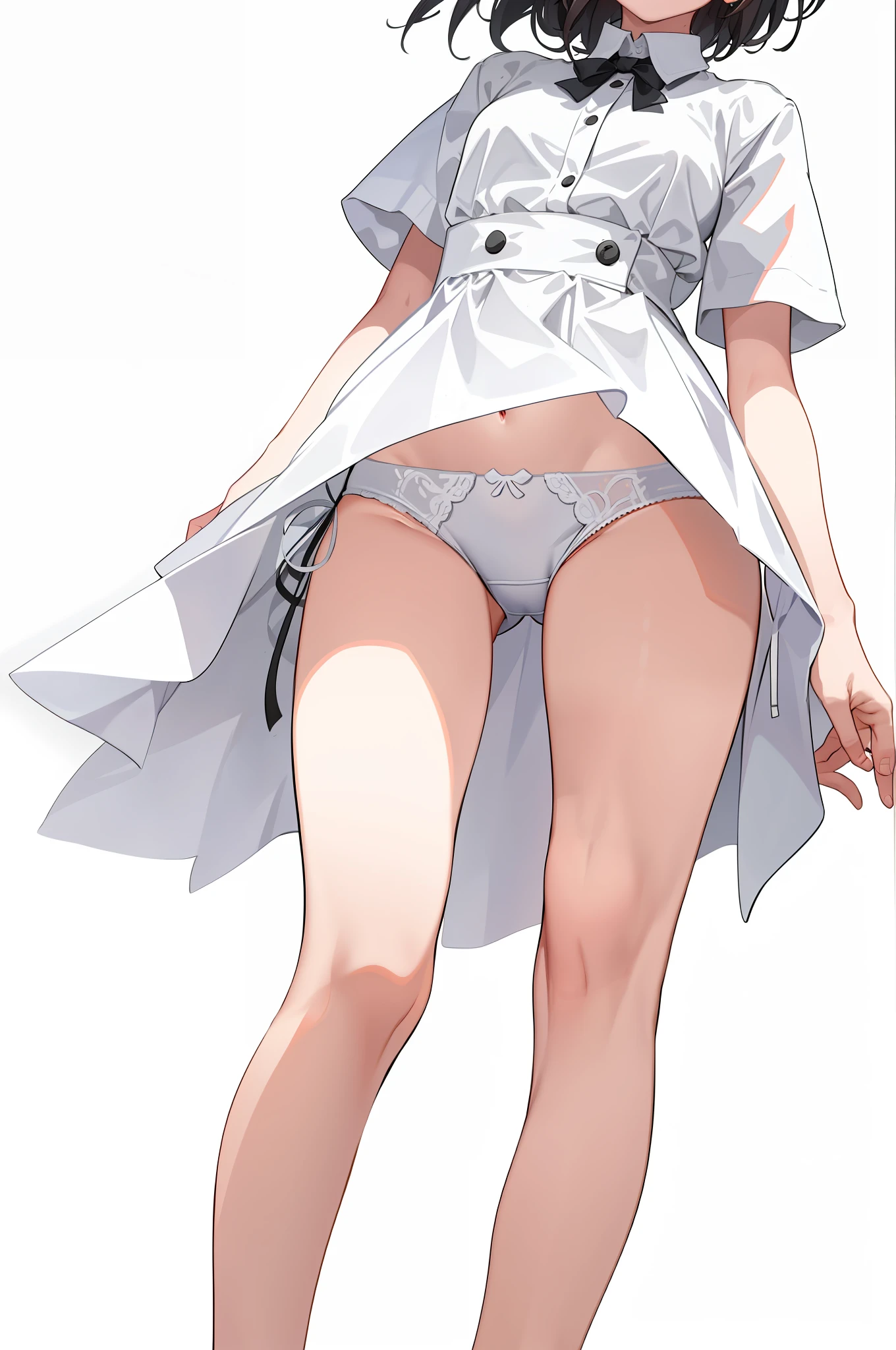 Erase excess arms, make them background, blend into the background, blur,