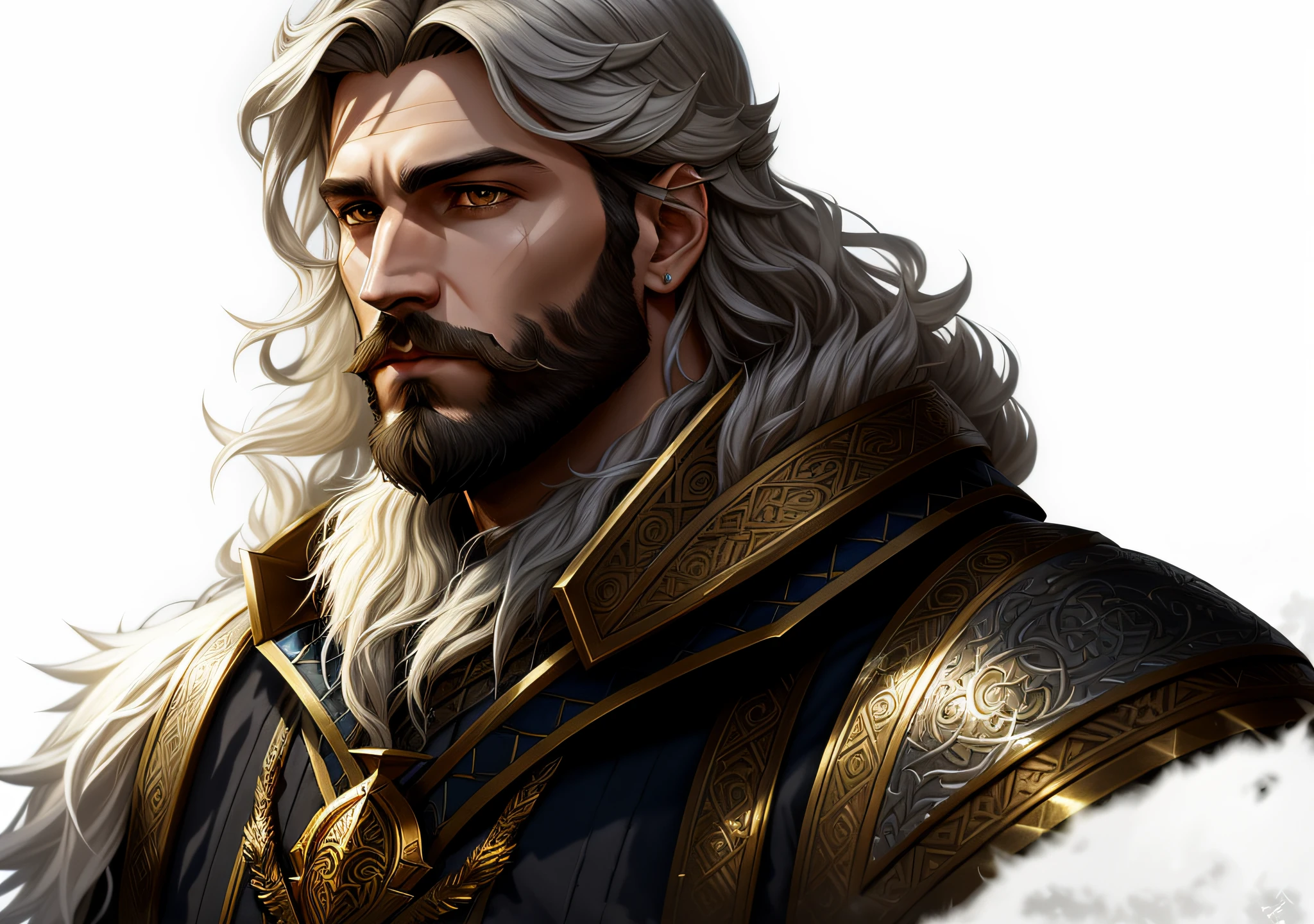 arafed image of a man with long hair and beard, image of a male cleric, fantasy male portrait, wild fin portrait, a human male paladin, casimir art, male paladin, exquisite character epic art, fantasy concept art portrait, detailed character portrait, human male character art, rpg portrait concept art