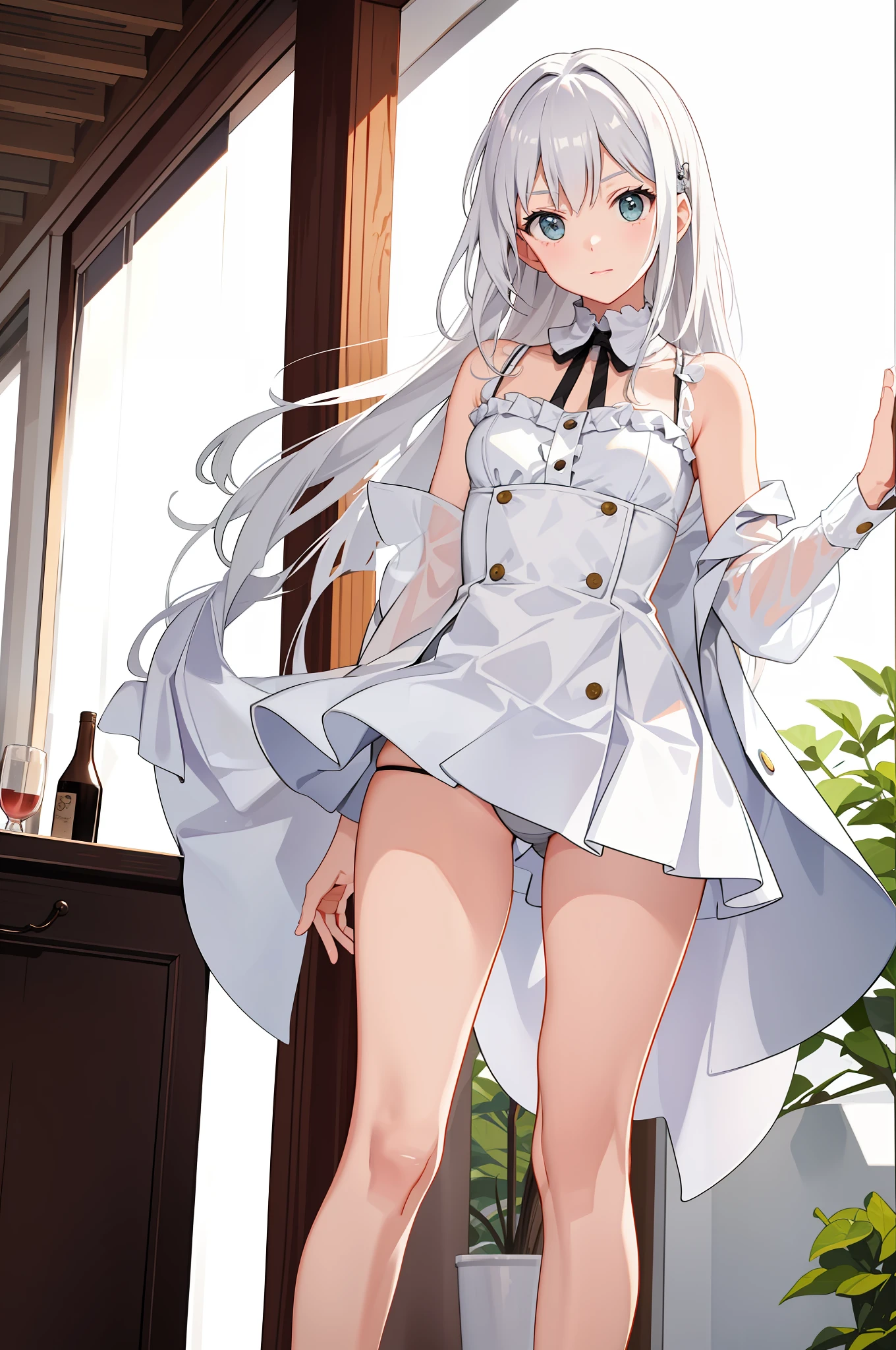Erase excess arms, make them background, blend into the background, blur,