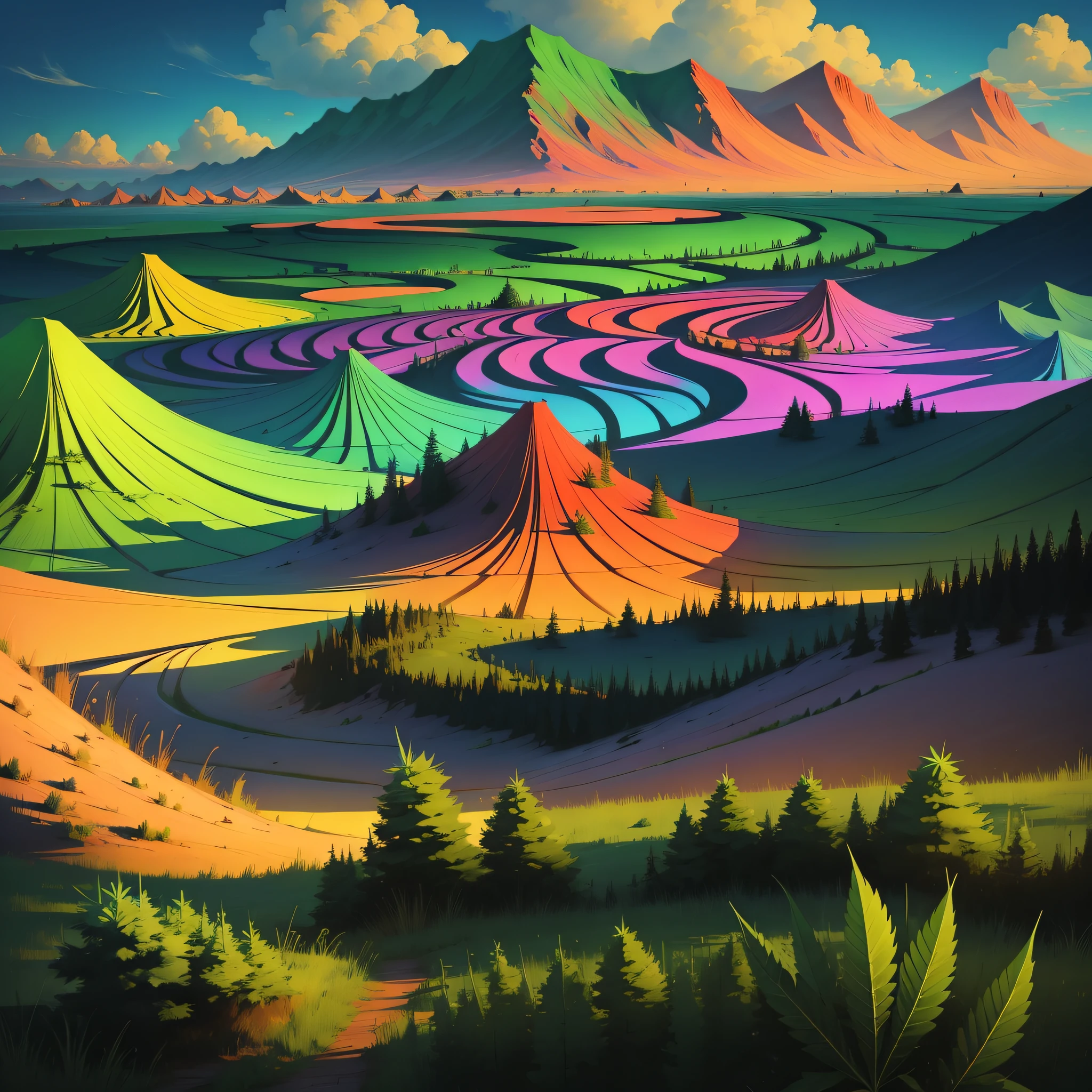 make a landscape about Lsd and marijuana --auto --s2
