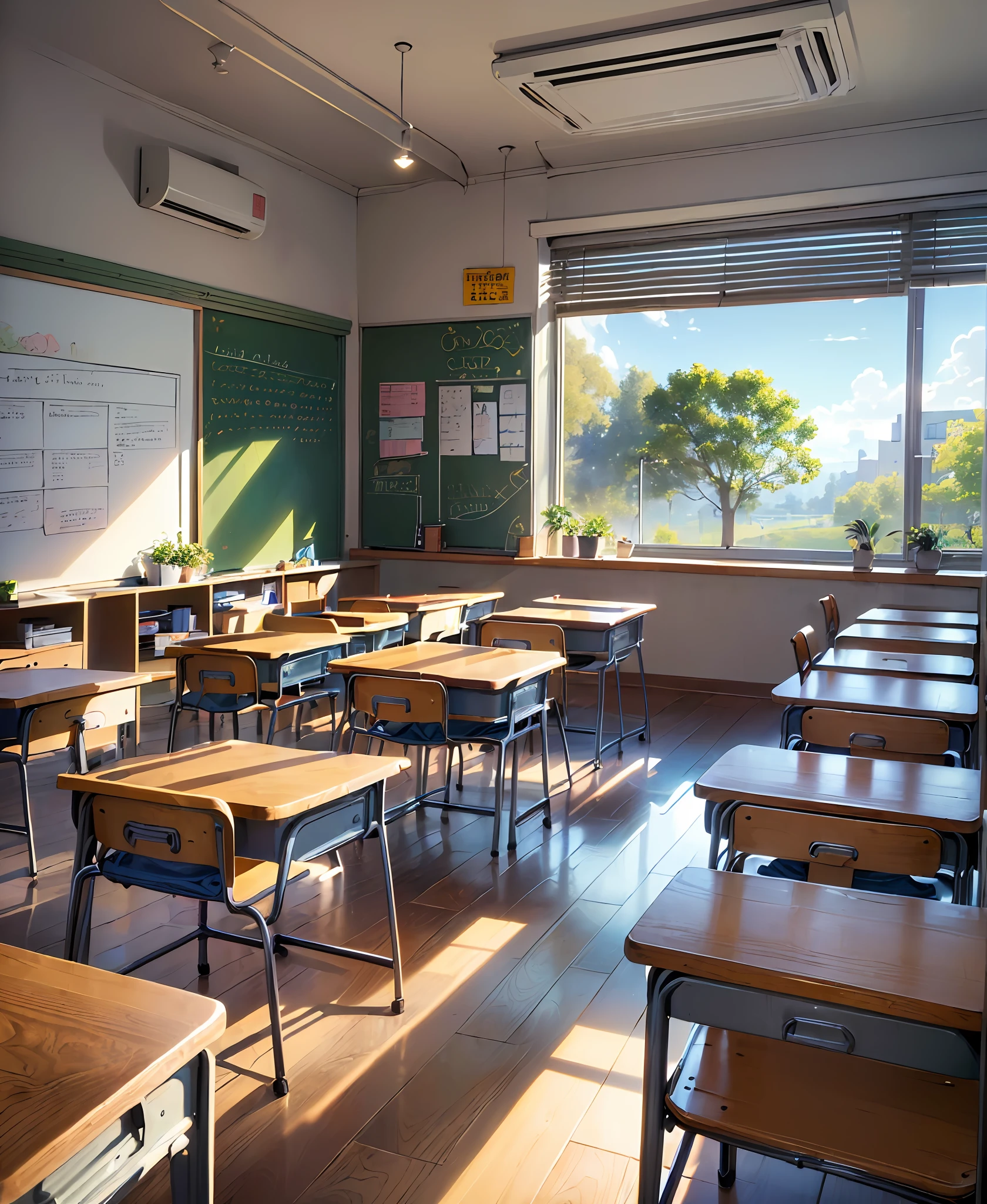 ((best quality)), ((ultra-detailed))). ((((Masterpiece))), a classroom scene full of children's fun, depicting the joy of playing games, using hand-drawn cartoon style, lively and cute, bright and rich colors