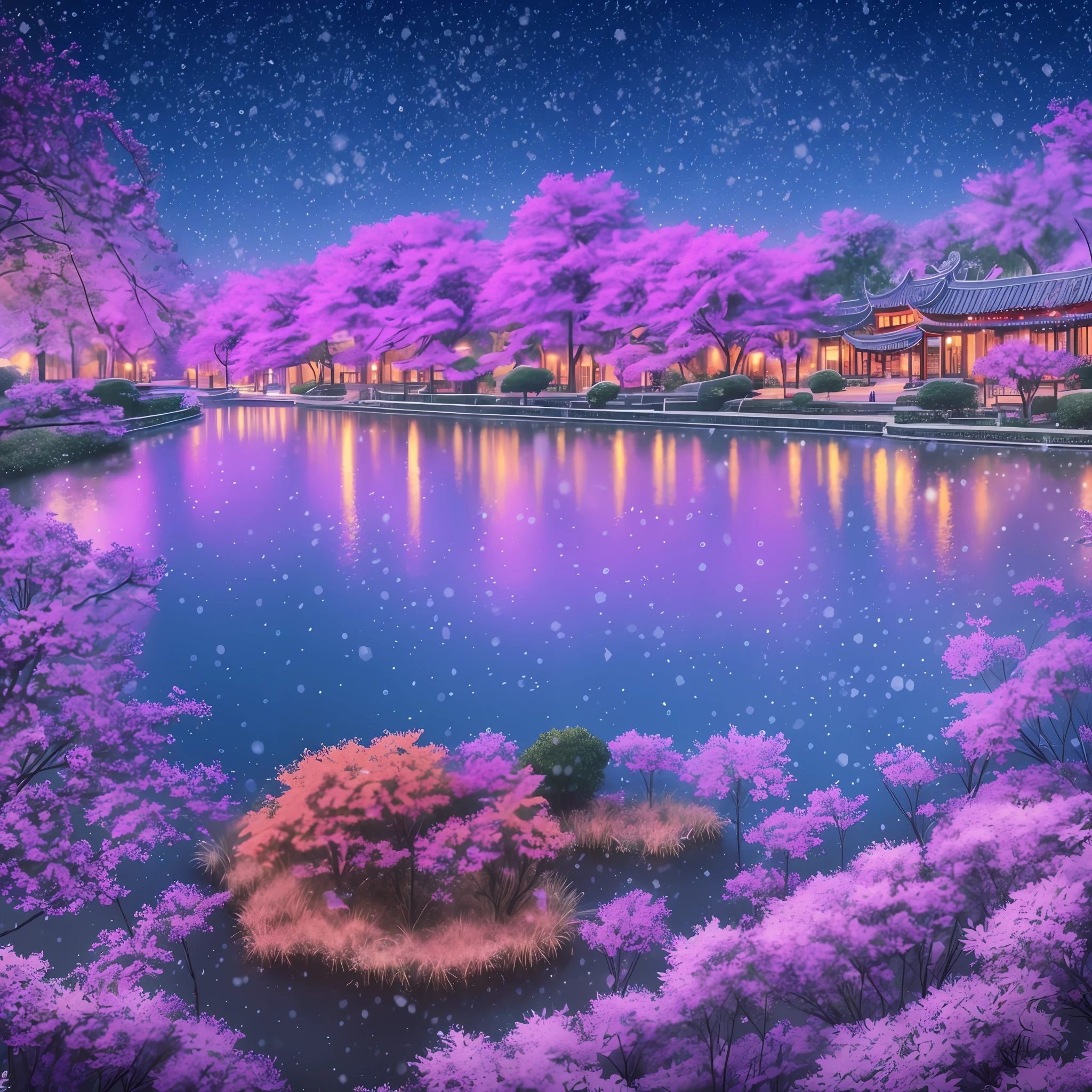 masterpiece, best quality, high quality, extremely detailed unity 8k CG wallpaper, classic chinese garden, scenery, amsterdam, winter, ((snowing)), this fog violet, outdoor, sky, day, landscape, water, tree, blue sky, waterfall, nature, lake, river, overcast sky, award-winning photography, Bokeh, depth of field, HDR, flower, chromatic aberration, photorealistic, extremely detailed, trend in the arts station, trend in CG society, intricate, high detail, dramatic, art in the middle of the journey --auto --s2