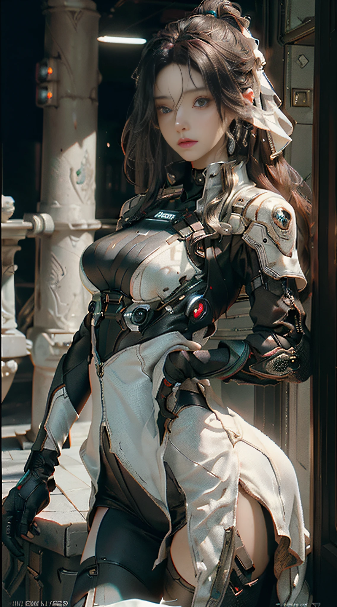 ((Best quality)), ((masterpiece)), (detailed:1.4), 3D, an image of a beautiful cyberpunk female,HDR (High Dynamic Range),Ray Tracing,NVIDIA RTX,Super-Resolution,Unreal 5,Subsurface scattering,PBR Texturing,Post-processing,Anisotropic Filtering,Depth-of-field,Maximum clarity and sharpness,Multi-layered textures,Albedo and Specular maps,Surface shading,Accurate simulation of light-material interaction,Perfect proportions,Octane Render,Two-tone lighting,Wide aperture,Low ISO,White balance,Rule of thirds,8K RAW,