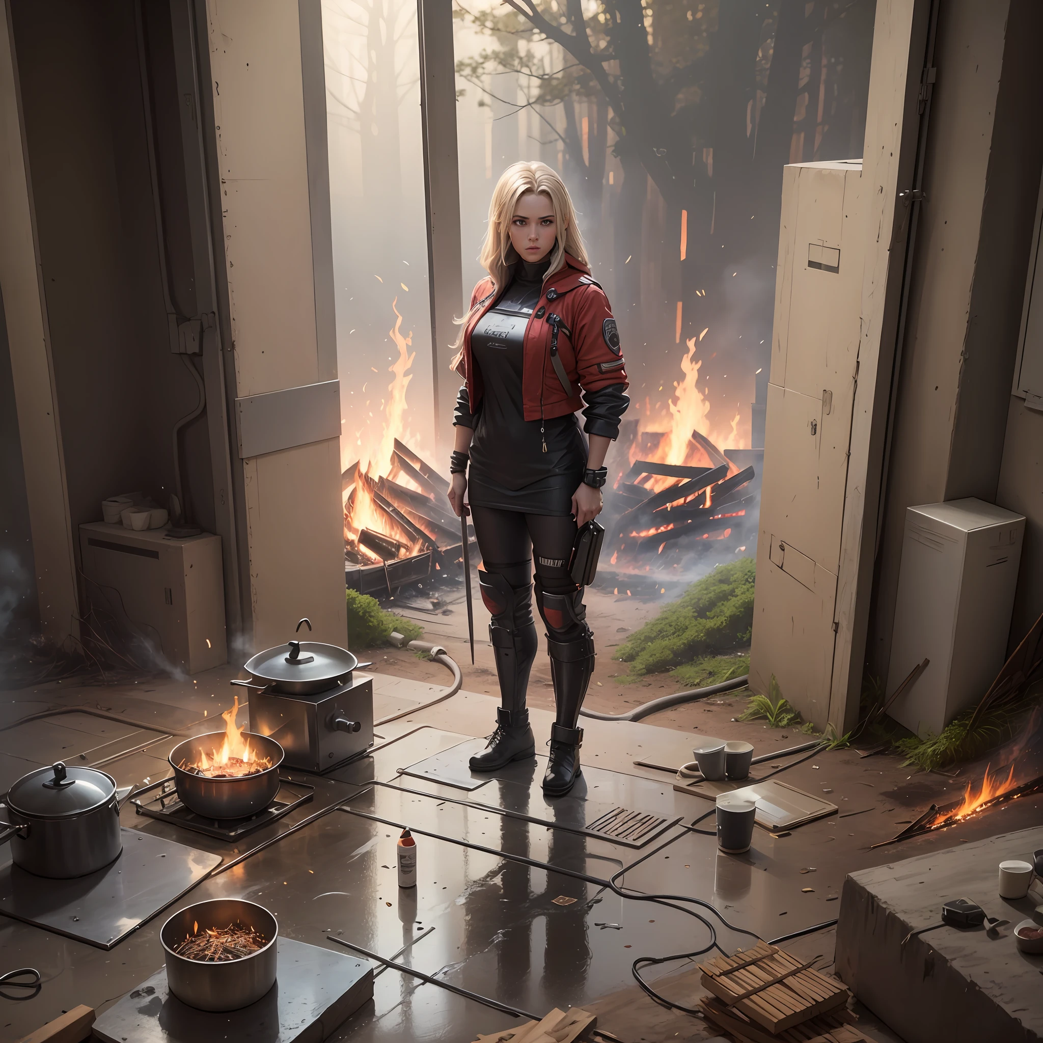 Women are skewered over a fire and roasted --auto --s2