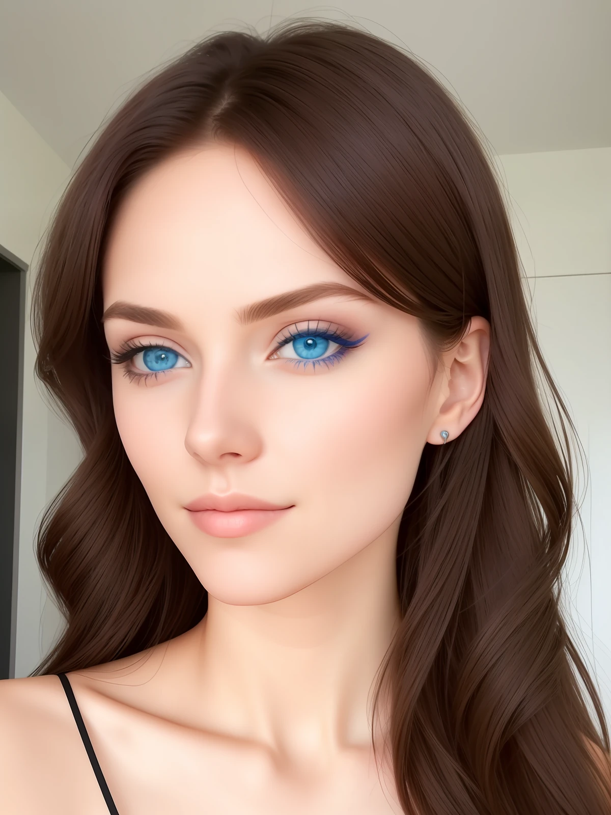 Beautiful woman, tall, blue eyes,