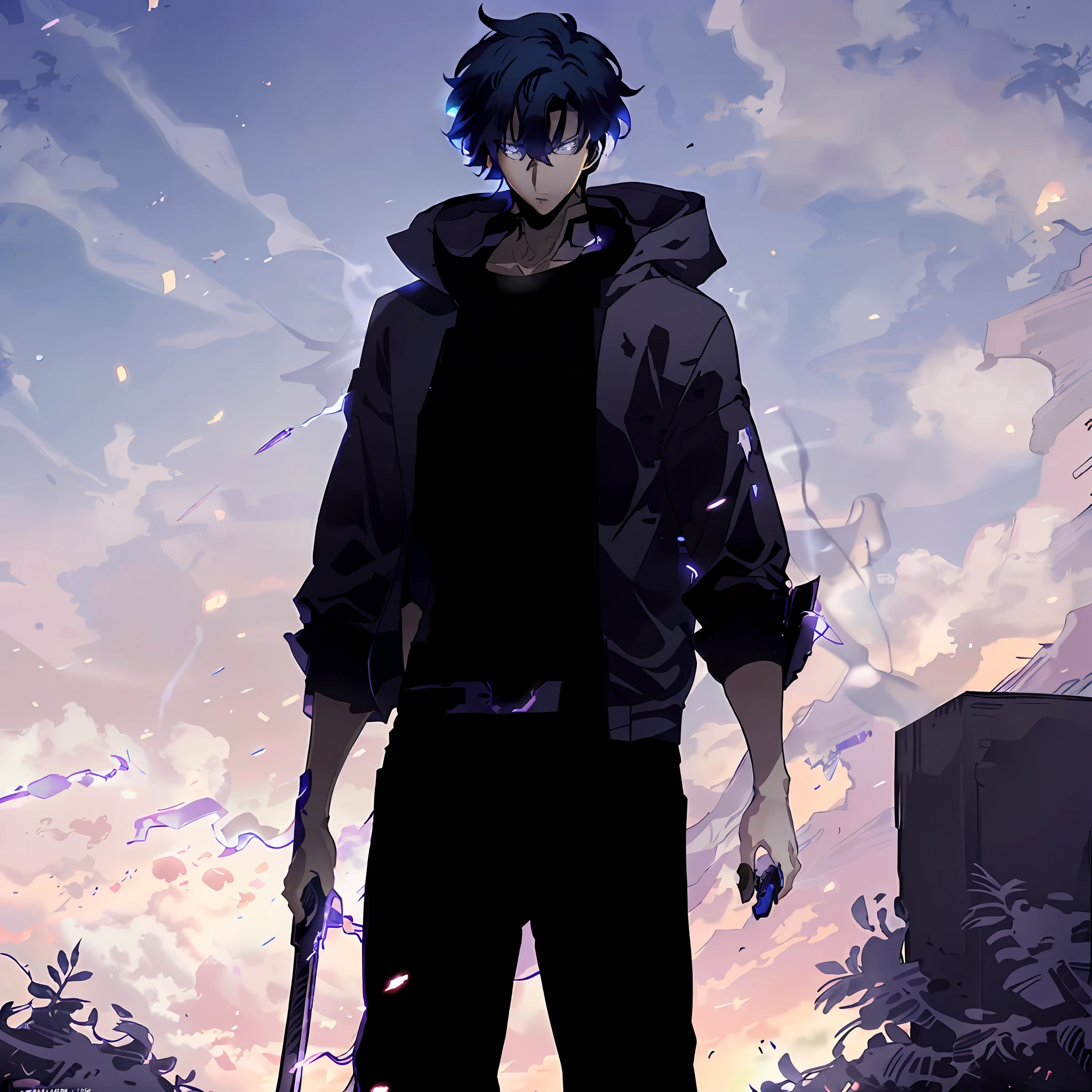 anime - style image of a man with a gun in his hand, badass anime 8 k, tall anime guy with blue eyes, handsome guy in demon slayer art, inspired by Okumura Masanobu, trigger anime artstyle, official anime still, key anime art, male anime character, young anime man, official art, epic anime style, handsome anime pose