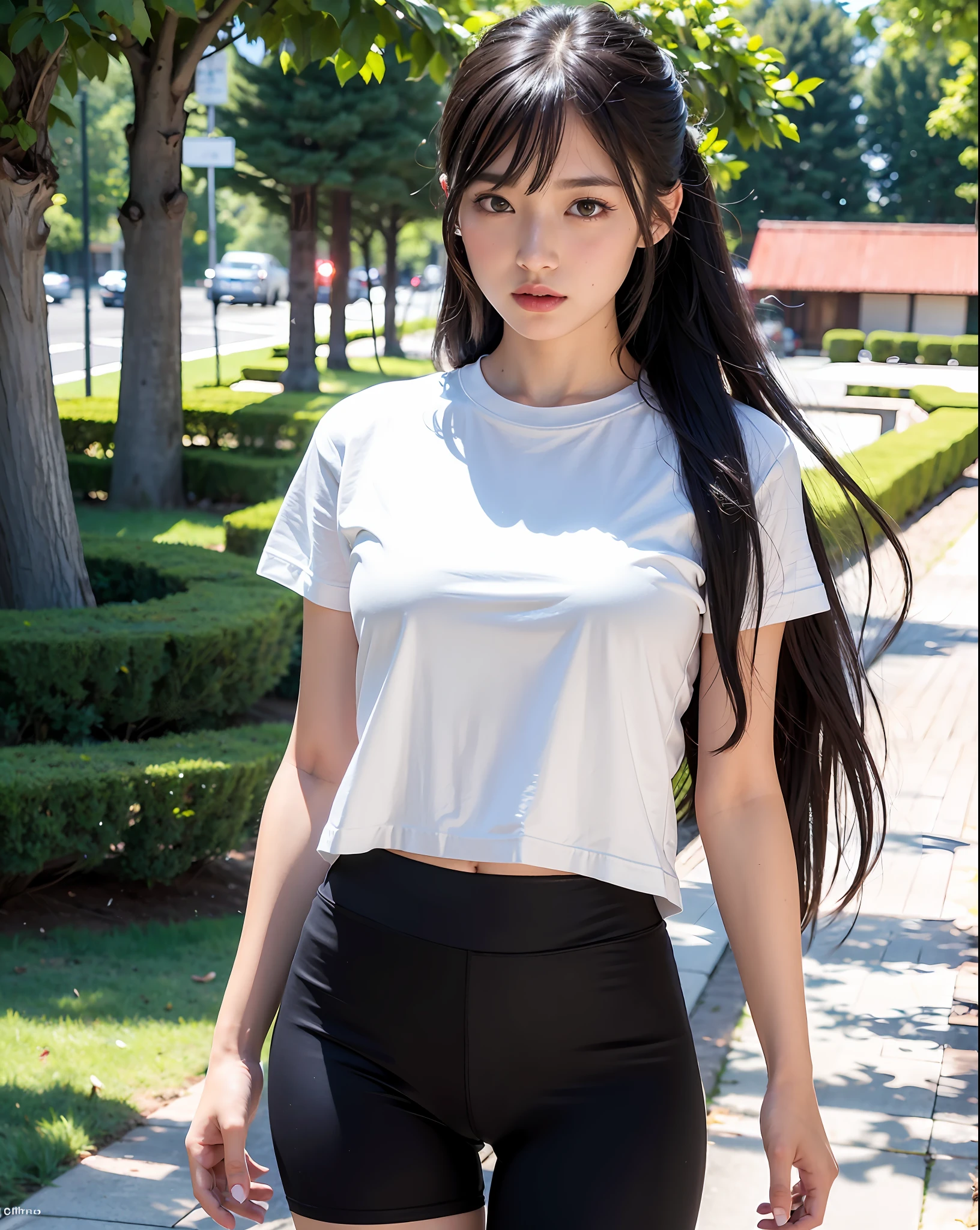 masterpiece, masterpiece, best quality, best quality, real, unity, 8k wallpaper, official art, highly detailed cg unity 8k wallpaper, ulzzang-6500, one girl, cute, professional lighting, ((long black spandex shorts: 1.37)), long hair, disheveled hair, (original: 1.2), (real: 1.4), ultra detailed, high resolution, ultra detailed, fantastic, Fine details, cinematic lighting, simple costumes, detailed clothing textures, (8k, RAW photos, highest quality, masterpiece: 1.27), (realistic, photorealistic: 1.37), physically based rendering, handsome, masterpiece, highest quality, high resolution,
(White naked oversized T-shirt: 1.2)