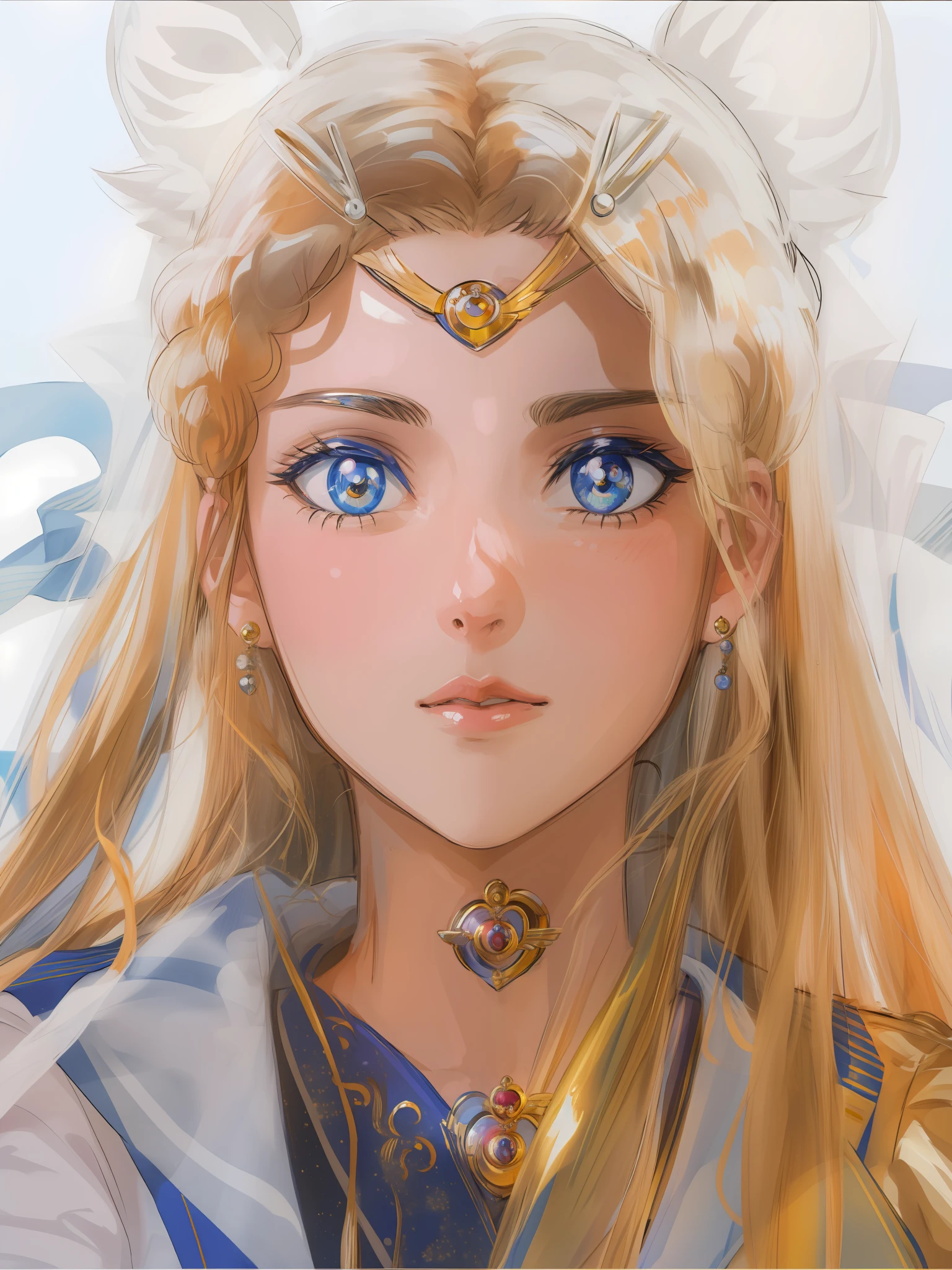 masterpiece, best quality, (1 girl), super sailor moon, detailed face,