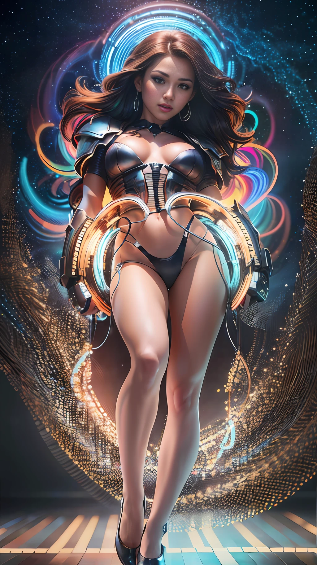 (full body:1. 5), kpop idol, beautiful brunette girl, white single, beautiful detailed eyes, small , (eyelashes:1.1), ((8k, RAW photo, highest quality, masterpiece), professional close-up photo of high detail RAW color photo, (realistic, photorealism:1.5), (highest quality), (best shadow), (best illustration), ultra high resolution, highly detailed unified CG 8K wallpapers,  physics-based rendering, cinematic lighting), (aegyo sal:1), ((full body)), photorealistic, photo, masterpiece, realistic, realism, photorealism, high contrast, photorealistic digital art trend in Artstation 8k HD high definition detailed realistic, detailed, skin texture, hyper detailed, realistic skin texture, armor, best quality, ultra high res, (photorealistic: 1. 4), high resolution, detailed, raw photo,  Sharp re, by Lee Jeffries Nikon D850 film Stock Photography 4 Kodak Portra 400 Camera F1. 6 rich lenses colors hyper realistic texture dramatic lighting unrealengine trend on artstation cinestill 800