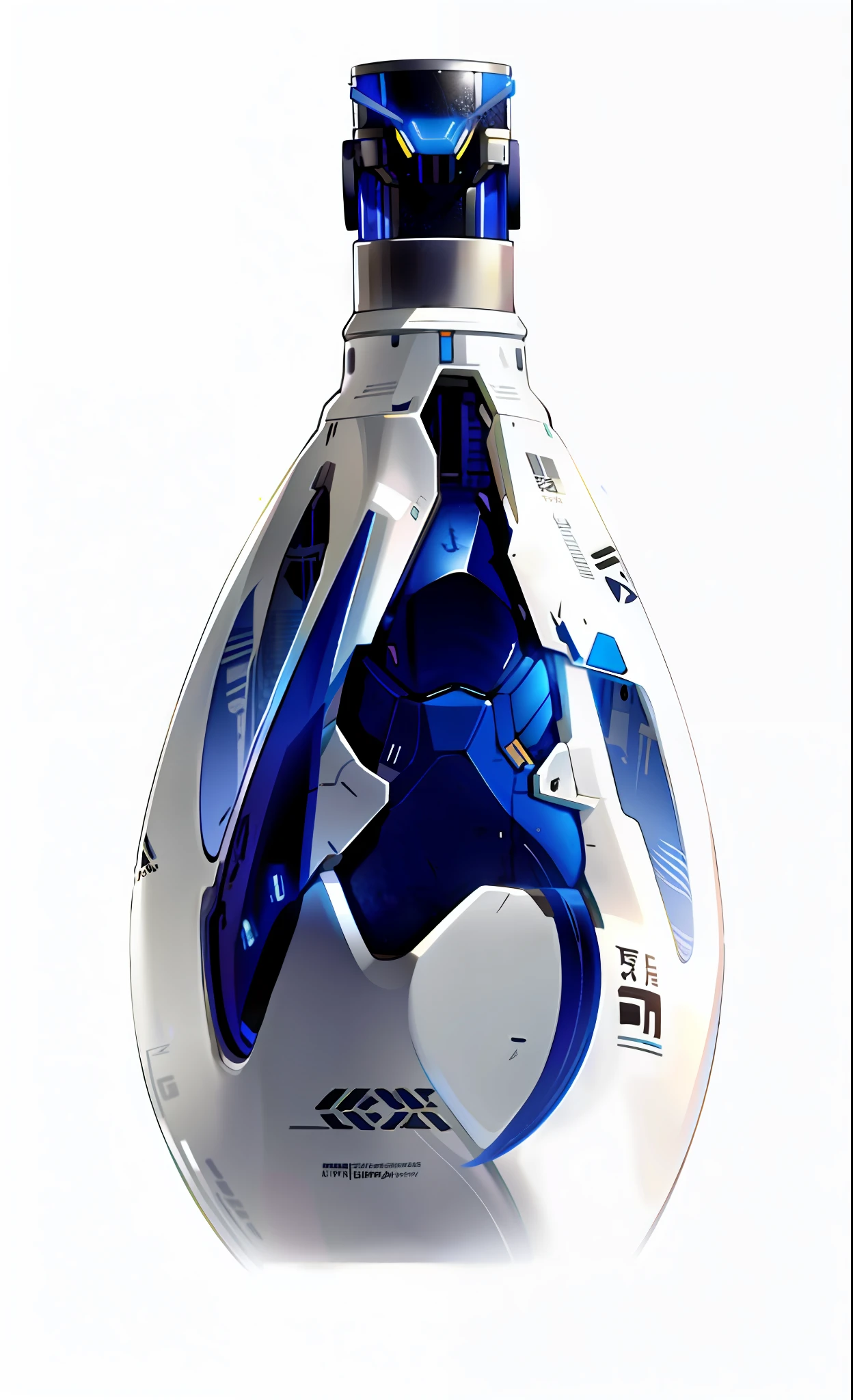 Blue tones, sci-fi armor
