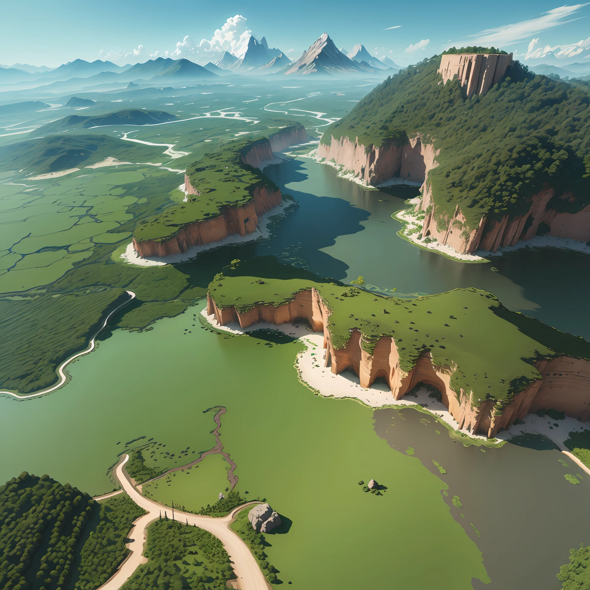 Enhance your landscape in the style of Minecraft by following the tips below to make it as realistic as possible:
1. Choose suitable textures: Be sure to select textures that complement each other and have high quality. This will prevent the blocks from looking out of place and contribute to a cohesive appearance of the landscape.
2. Vary the terrain: Add different types of terrain, such as mountains, plains, forests, and oceans. Also include variations in the height of the terrain, creating hills and valleys. The diversity of terrains provides a more natural and interesting aspect to the landscape.
3. Add diverse vegetation: Include a variety of trees, flowers, shrubs, and grasses in different parts of the landscape. This diversity of vegetation increases the sense of life and authenticity. Remember to consider the distribution of species according to the corresponding biomes.
4. Add details: Include highlighting elements to make the landscape more interesting. Add rocks, caves, ravines, suspension bridges or even ancient ruins. In addition, use elements such as streams, waterfalls and water currents to give more life to the environment.
5. Adjust the lighting: Pay attention to the lighting in your landscape. Consider the time of day and use torches, light fixtures, and lamps to create realistic effects. For example, in shaded areas, the lighting should be softer, while in open, sunny areas, the lighting may be more intense.
6. Add weather effects: Introduce weather elements to add an extra touch of realism. Include clouds at different altitudes, fog to create a mysterious atmosphere, rain for a humid environment, and even snow on top of mountains. These effects contribute to an immersive experience in the landscape.
Remember to follow the Minecraft block grid and maintain the ratio between the different parts of the landscape to ensure a balanced appearance. With these tips, you will be able to c