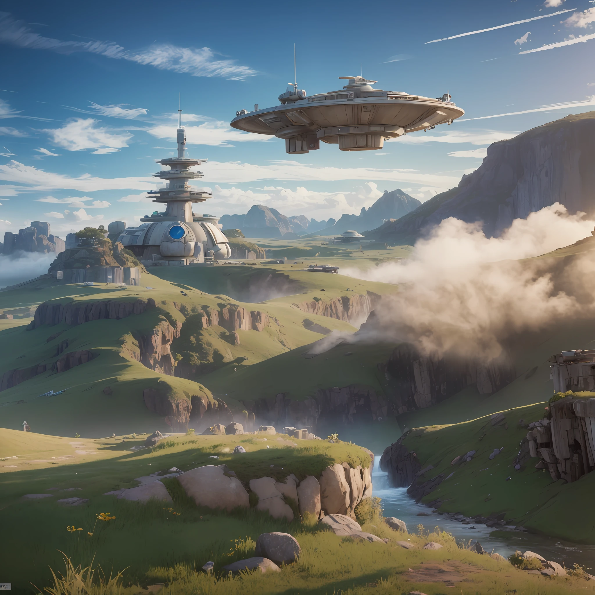 star war Millennium Falcon,Han Solo's spaceship , hyper realistic, 8k, epic composition, cinematic, octane render, artstation landscape vista photography by Carr Clifton & Galen Rowell, 16K resolution, Landscape veduta photo by Dustin Lefevre & tdraw, 8k resolution, detailed landscape painting by Ivan Shishkin, DeviantArt, Flickr, rendered in Enscape, Miyazaki, Nausicaa Ghibli, Breath of The Wild, 4k detailed post processing, artstation, rendering by octane, unreal engine --auto --s2