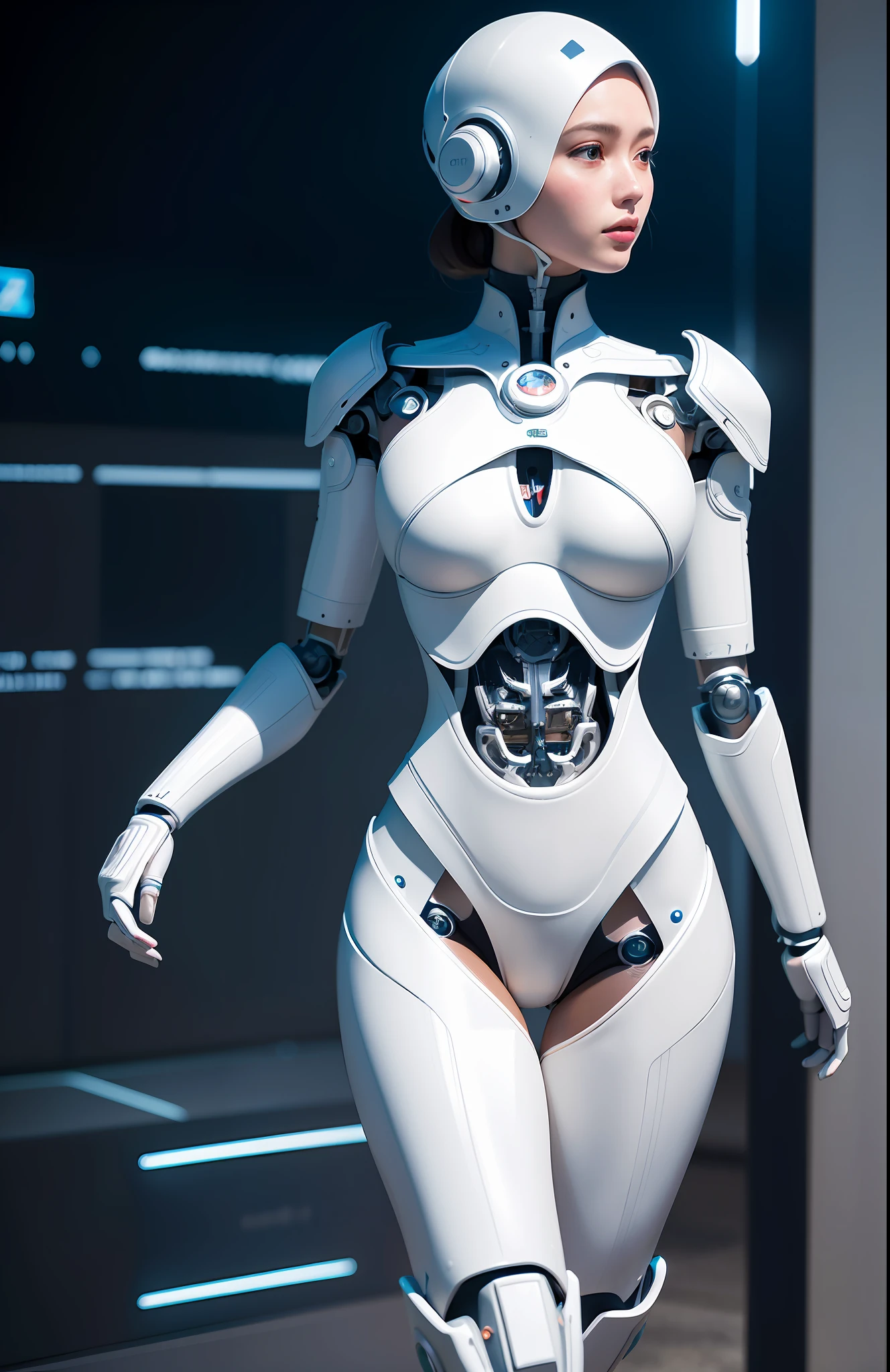 Intricate 3d rendering of highly detailed beautiful ceramic silhouette female robot face, robot, robot part, 150 mm, beautiful studio soft light, rim light, vibrant details, luxurious cyberpunk, lace, surreal, ???????, facial muscles, cables wires, microchip, elegant, beautiful background, octane rendering, HR Giger style, 8k, best quality, masterpiece, illustration, very delicate and beautiful, very detailed, CG, unity, wallpaper , (fidelity, fidelity: 1.37), amazing, fine detail, masterpiece, best quality, official art, very detailed cg unity 8k wallpaper, absurd, unbelievably absurd, robot, silver helmet, full body