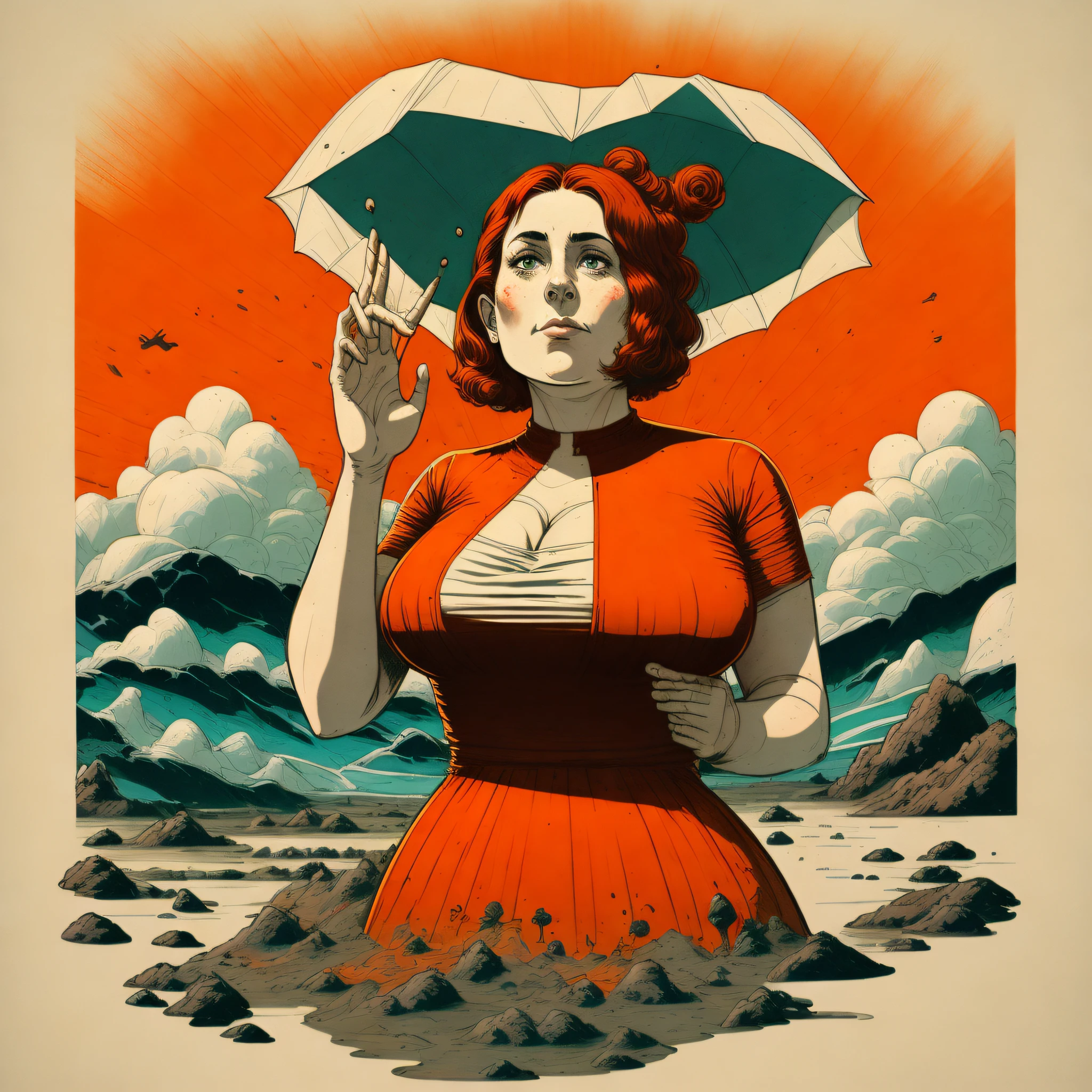 Girl with really big breasts and beautiful earth filled with water and lava, complex and masterpiece, expert, insanely detailed, 4k, composition, framing, center, symmetry, painted, complex, volumetric lighting, beautiful, rich deep color masterpiece, sharp focus, super detailed, in the style of Dan Mumford and Mark Simonetti, astrophotography canvas frame, cartoon, 3d, (( disfigured)), ((bad art)), ((deformed)),((extra limbs)), ((extra barrel)),((close up)),((b&w)), weird colors, blurry, (((duplicate))), ((morbid)), ((mutilated)), [out of frame], extra fingers, mutated hands, ((poorly drawn hands)), ((poorly drawn face)), (((mutation))), (((deformed))), ((ugly)), blurry, ((bad anatomy)), (((bad proportions))), ((extra limbs)), cloned face, (((disfigured))), out of frame, ugly, extra limbs, (bad anatomy), gross proportions, (malformed limbs), ((missing arms)), ((missing legs)), (((extra arms))), (((extra legs))), mutated hands, (fused fingers), (too many fingers), (((long neck))), (((tripod))), (((tube))), Photoshop, video game, ugly, tiling, poorly drawn hands, poorly drawn feet, poorly drawn face, out of frame, mutation, mutated, extra limbs, extra legs, extra arms, disfigured, deformed, cross-eye, body out of frame, blurry, bad art, bad anatomy, 3d render, (((umbrella))),