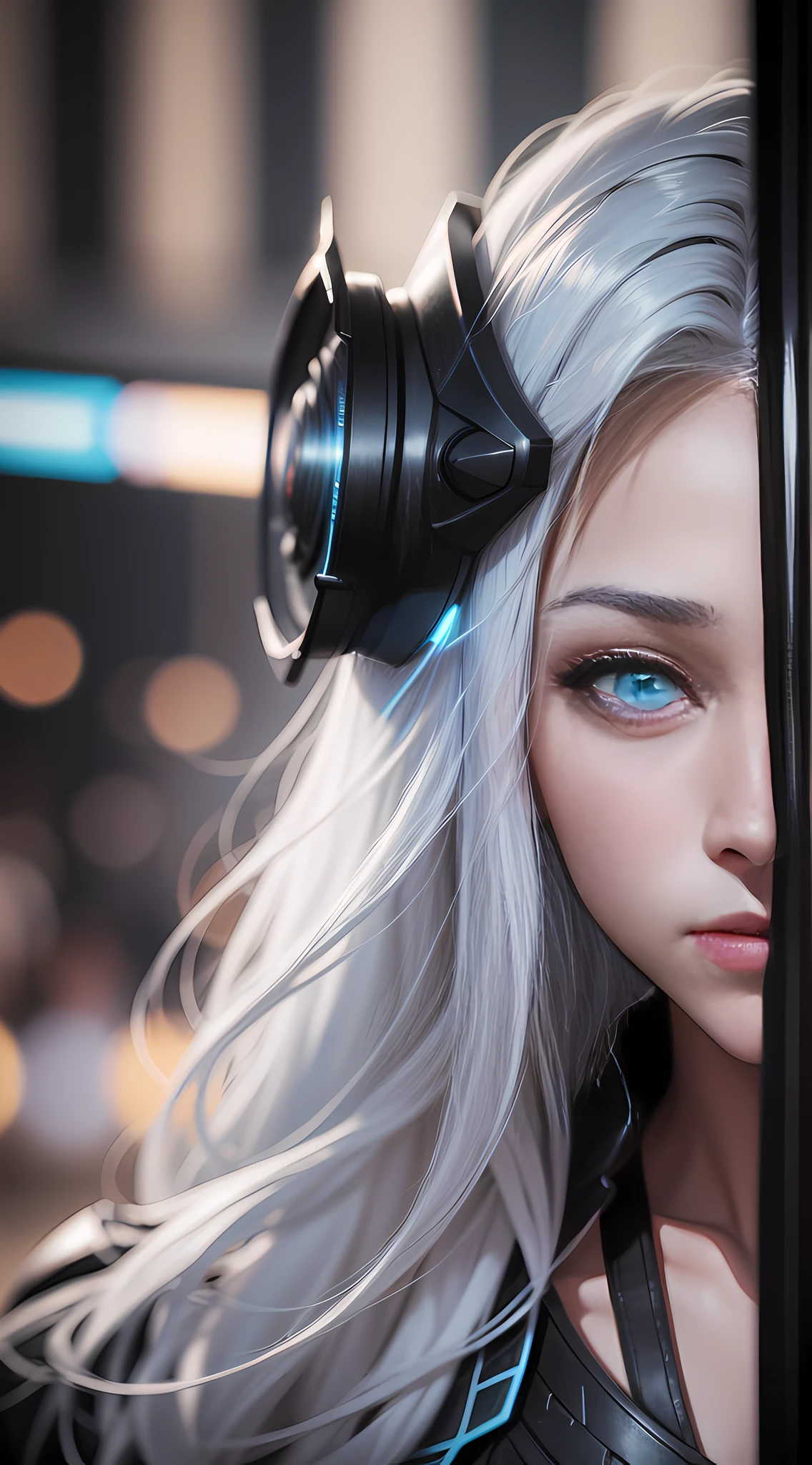 RAW photo, blackboard, 8k ultra hd, DSLR, high quality, film grain, fujifilm XT3, Diana standing portrait photo,
Diana, Diana (League of Legends), solo, face markers, blue eyes, male focus, 1 boy, forehead markers, armor, lips, portrait, crescent, looking at the audience, 1 girl, white hair,
