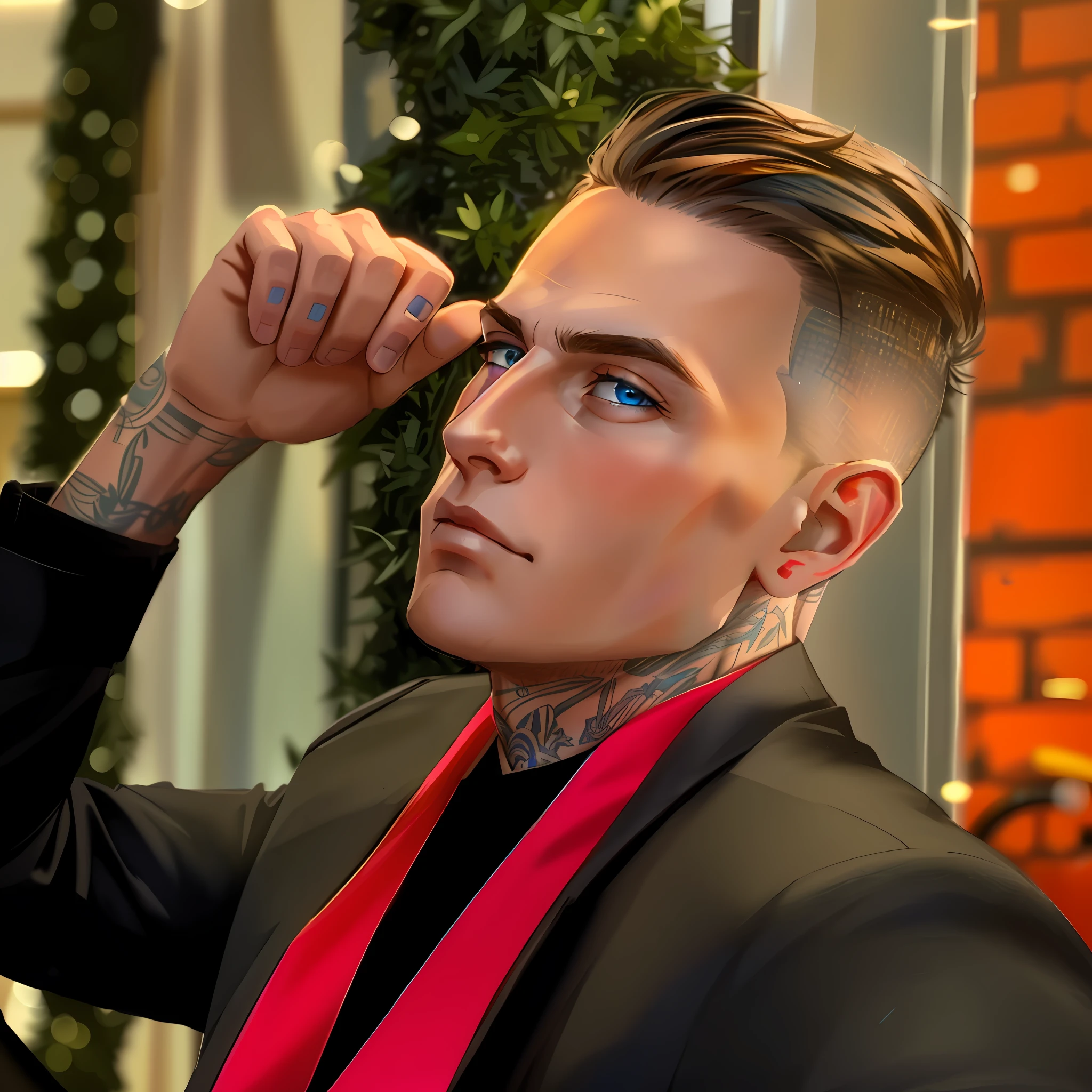 (HD, Ultra Detailed) handsome man bad boy, blue eyes, 8k resolution