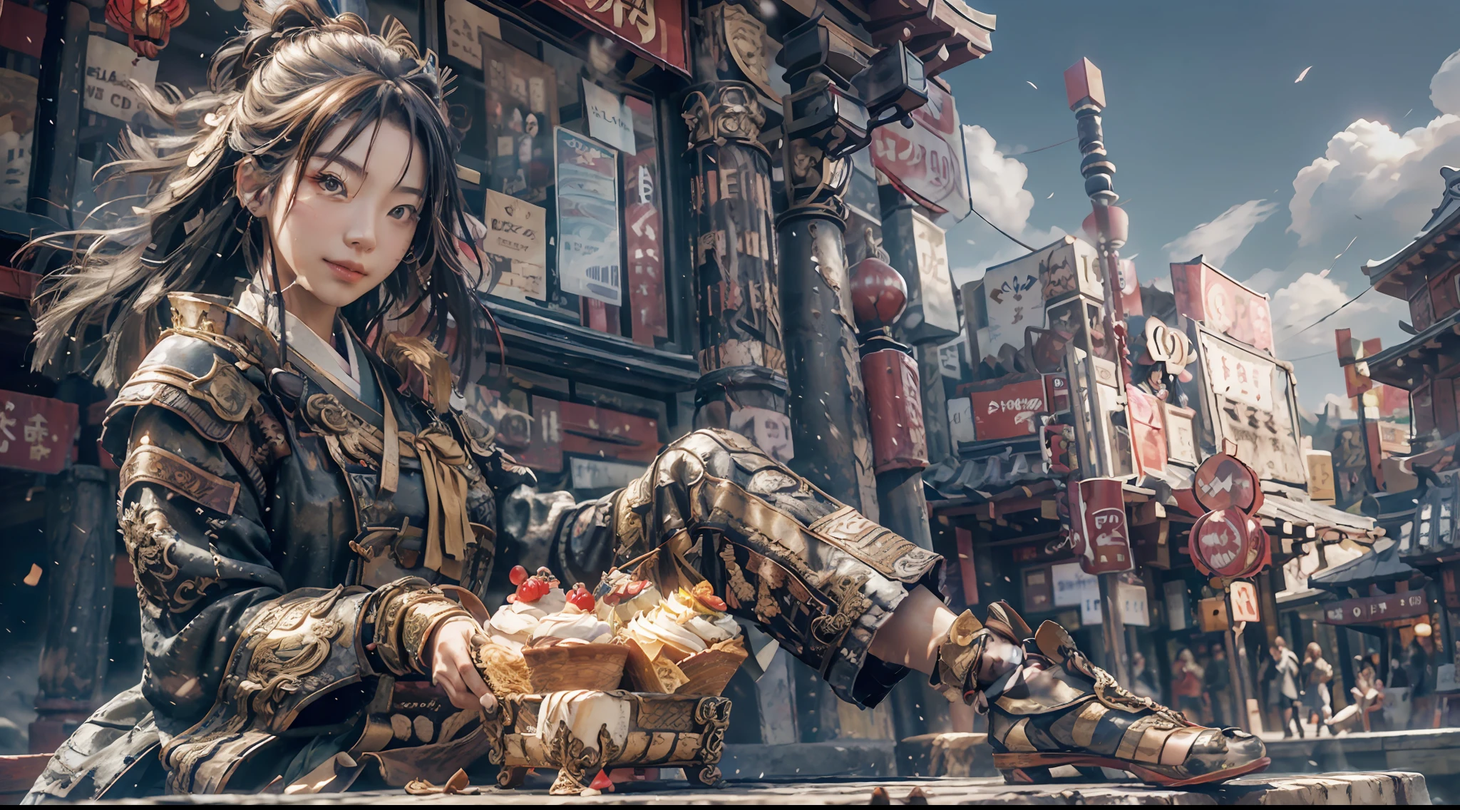 (A Japanese Lady: 1.4), big eyes with eyes, shadows, texture, sitting on a bench, delicious desserts and bread on the table in front of you, smiling, high heels, coffee shop in the background, best quality, super high resolution, (realism: 1.4), super detail, capturing the innocence, vitality, wonder and exploration of the character, character 3d person photorealistic mix checkpoint model woman game character realistic women --auto --s2