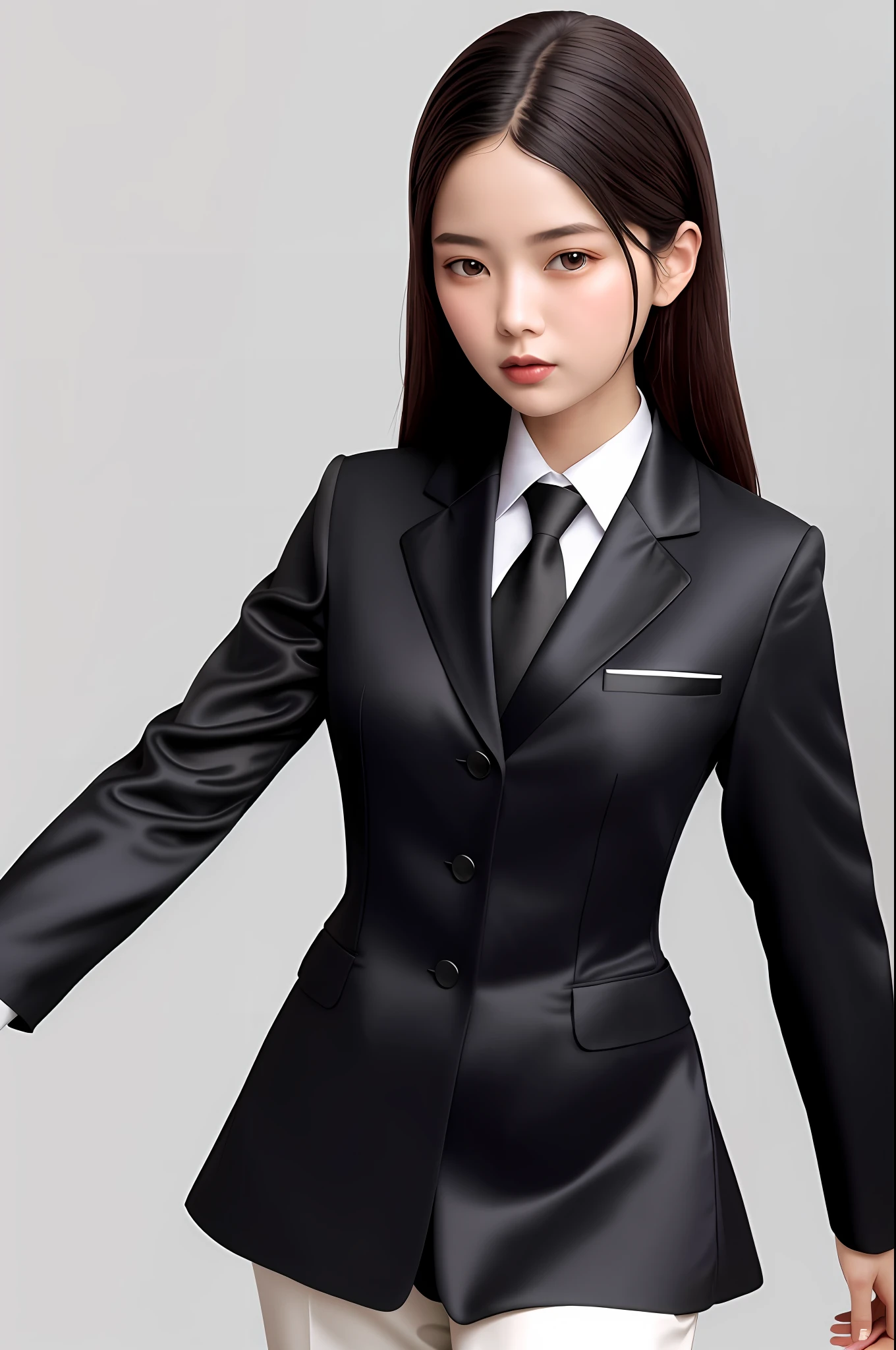 Black silk JK uniform beauty