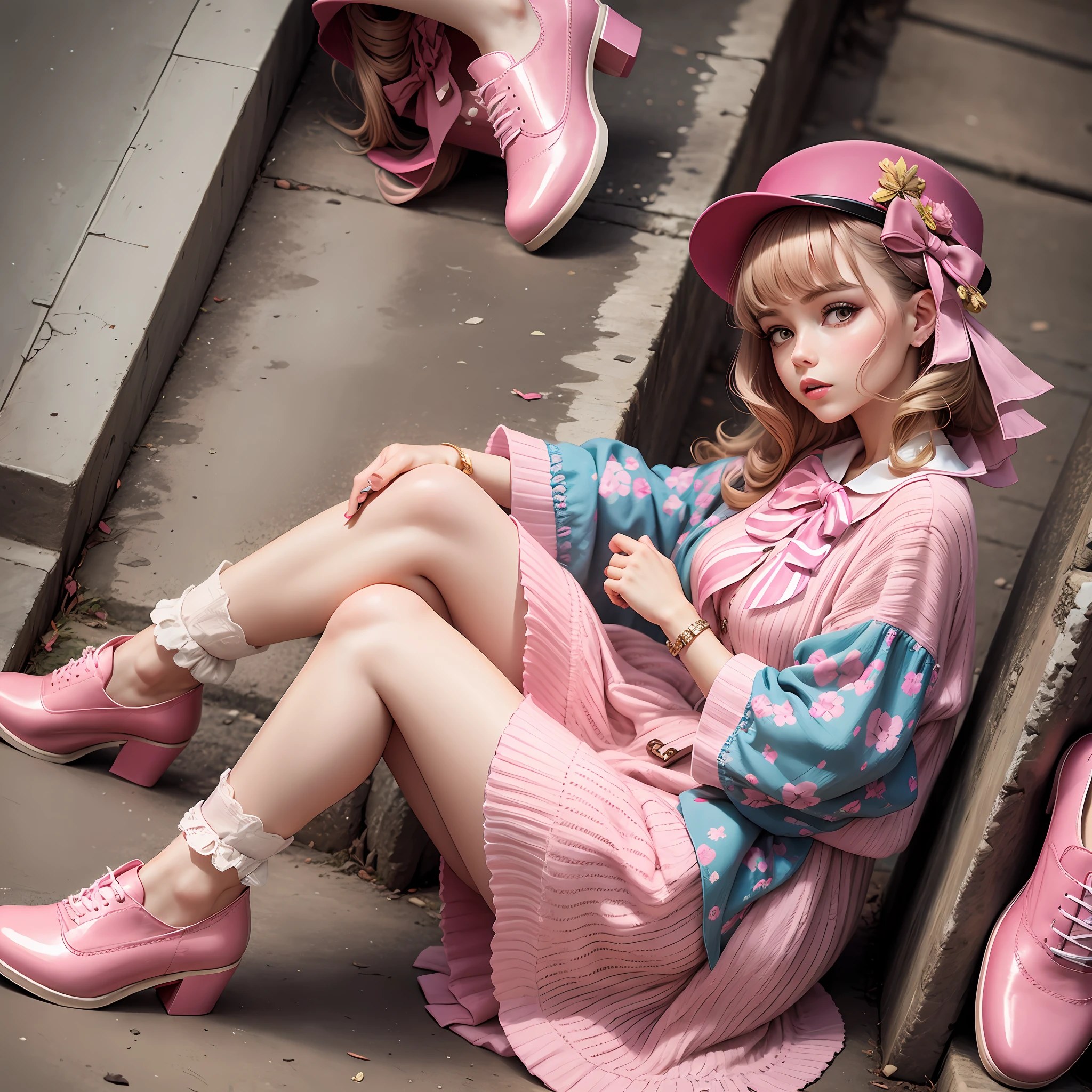 pink fashionable vintage shoes --auto --s2