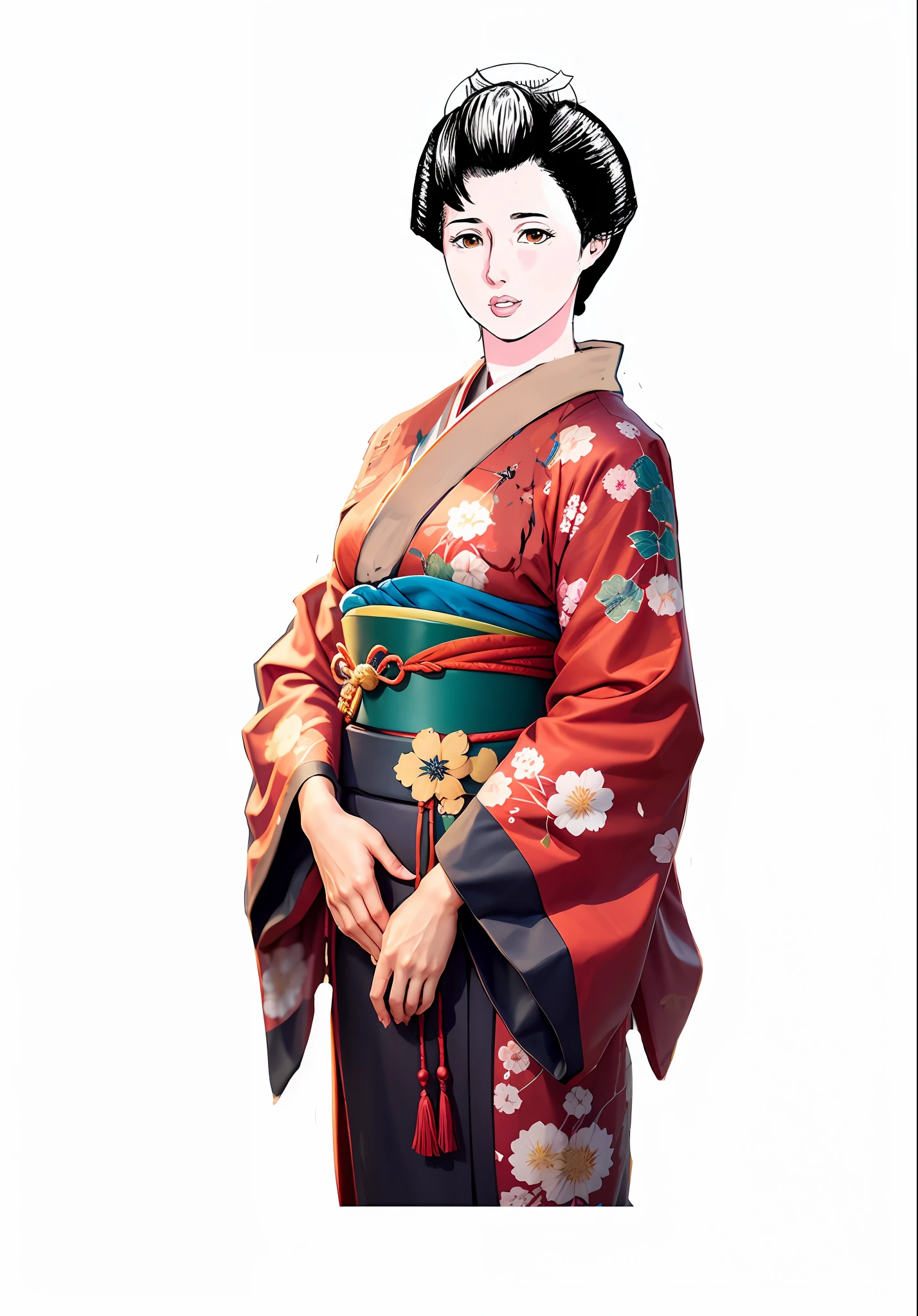 Japan woman in kimono, Edo period, --auto --s2