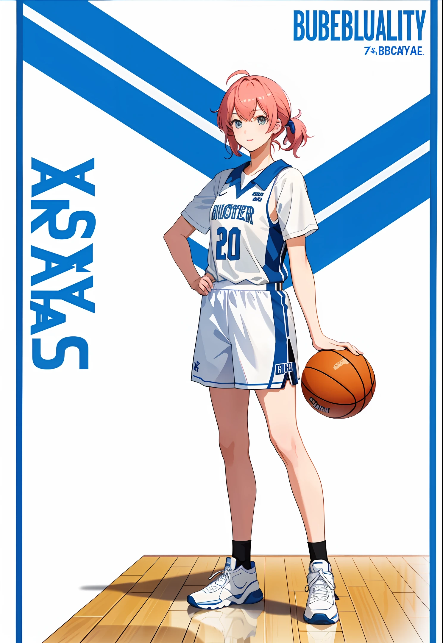 Basketball club, club, recruitment, poster, simplicity, campus, no characters, highest quality