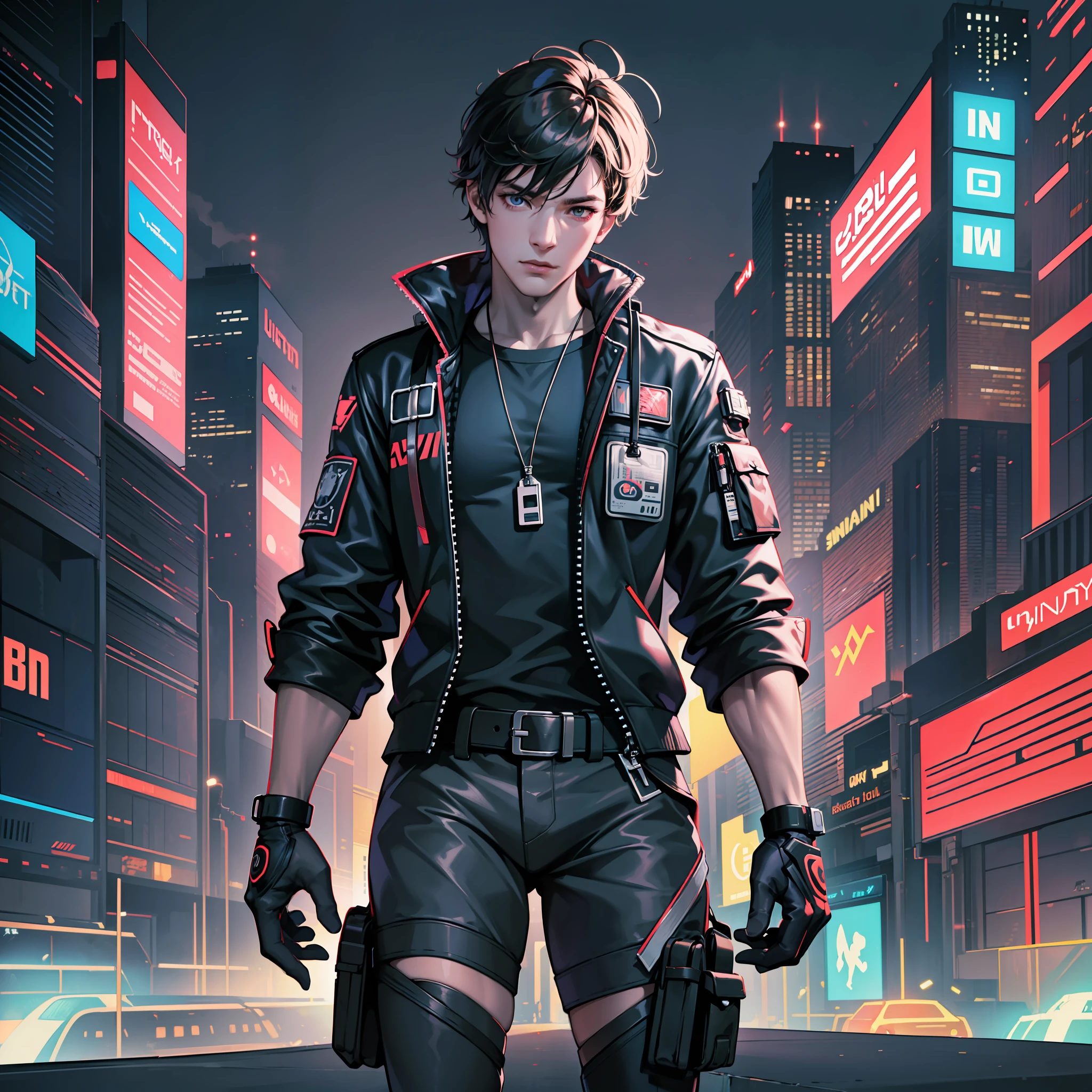 Ultra detail, high resolution, super detail, best quality, amazing, top quality, extremely detailed CG Unity 8k wallpaper, cinematic lighting, cyberpunk, dark boy.