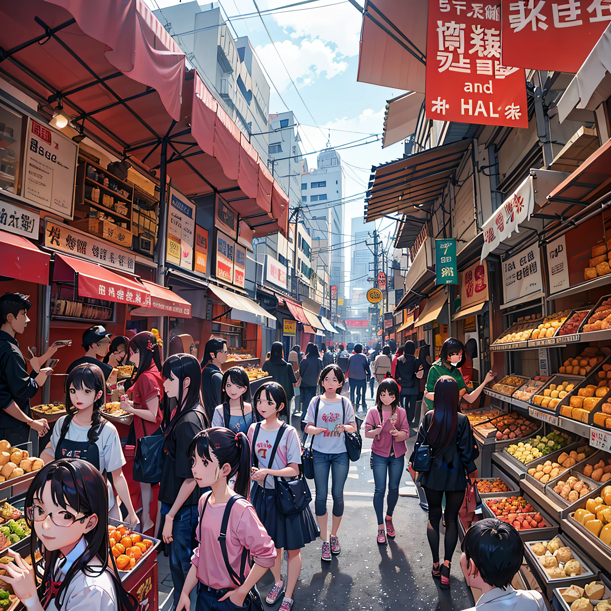 Ye Yi passed through the crowded streets and saw young couples and food stalls. --auto --s2