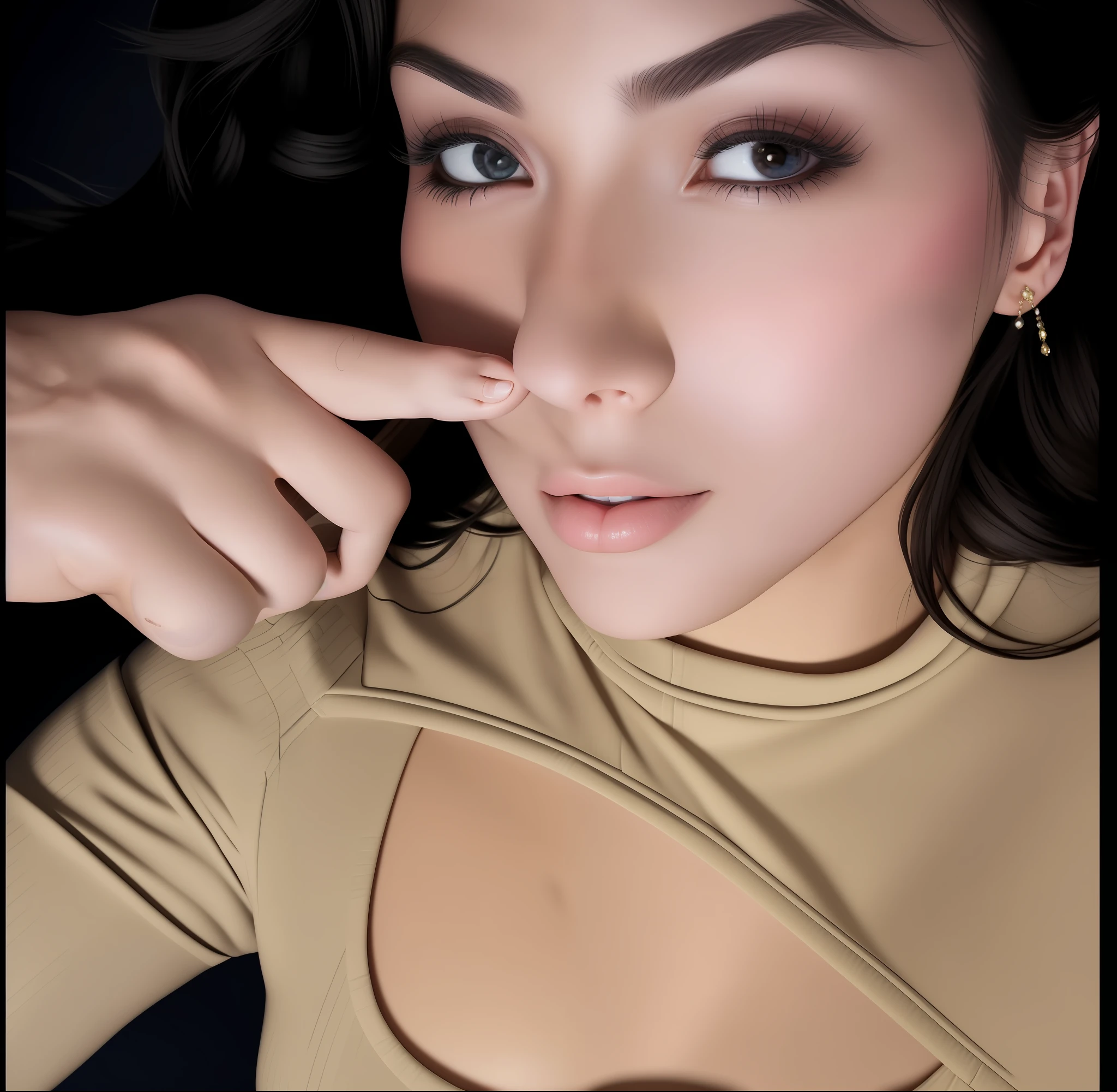 A full body shot, ultra wide angle, in focus, dynamic pose of a stunning beautiful woman, highly detailed face, highly detailed skin, highly detailed body, highly detailed muscles, hdr, best quality, professional photo, masterpiece, cinematic, 8k, (sfw), hourglass figure, athletic figure, lying on the floor,