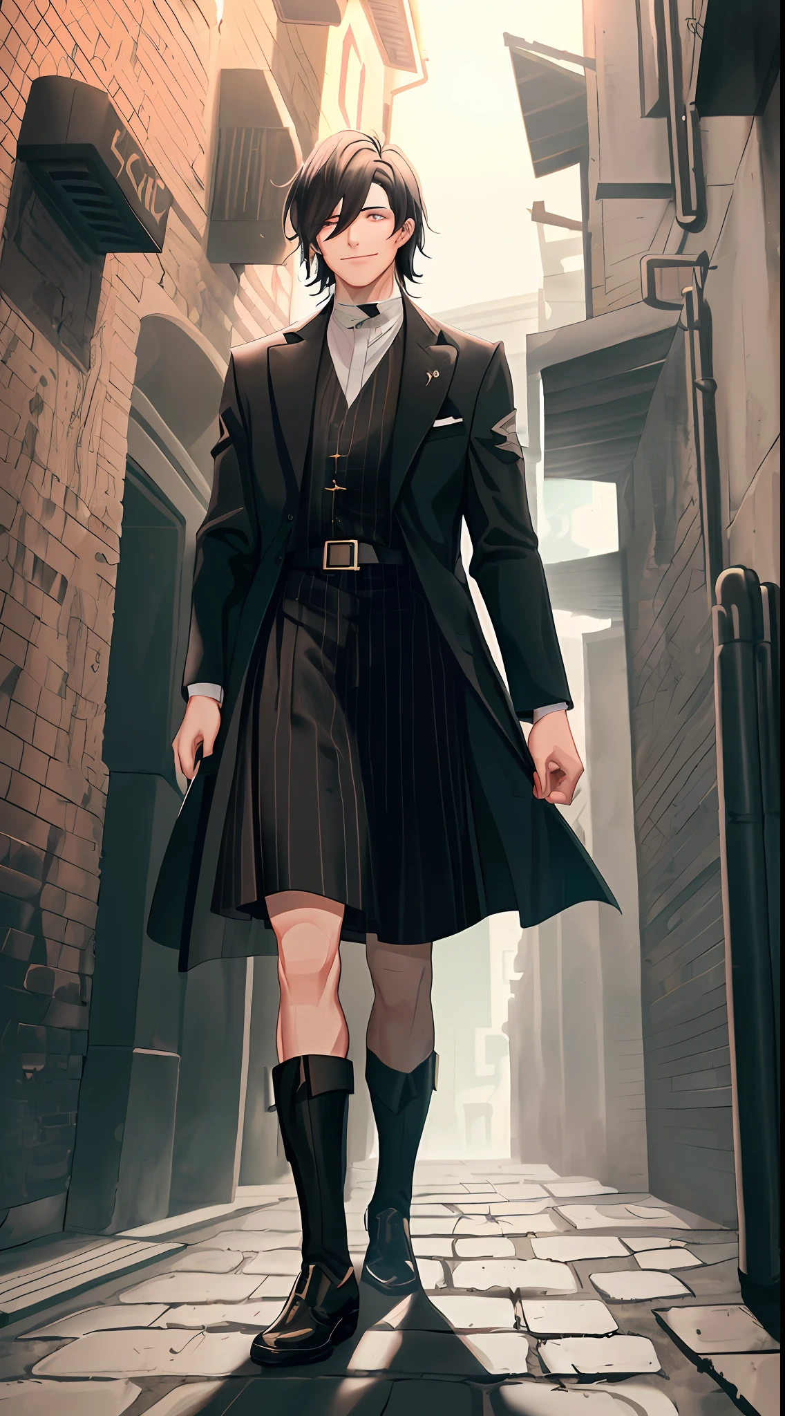 "((({{Masterpiece}}))), {{Best Quality}}, {{High Definition}}, ((Three Men)),((Hiding in an Alley), ((Black Hair), {{A Bad Smile}, {{Discuss Things}}, {{Discuss Scheme}, {{Inch Head}}, ((Dark Alley)), {{8k}}, {{detail}}, {{Magic}}, Dark Alley