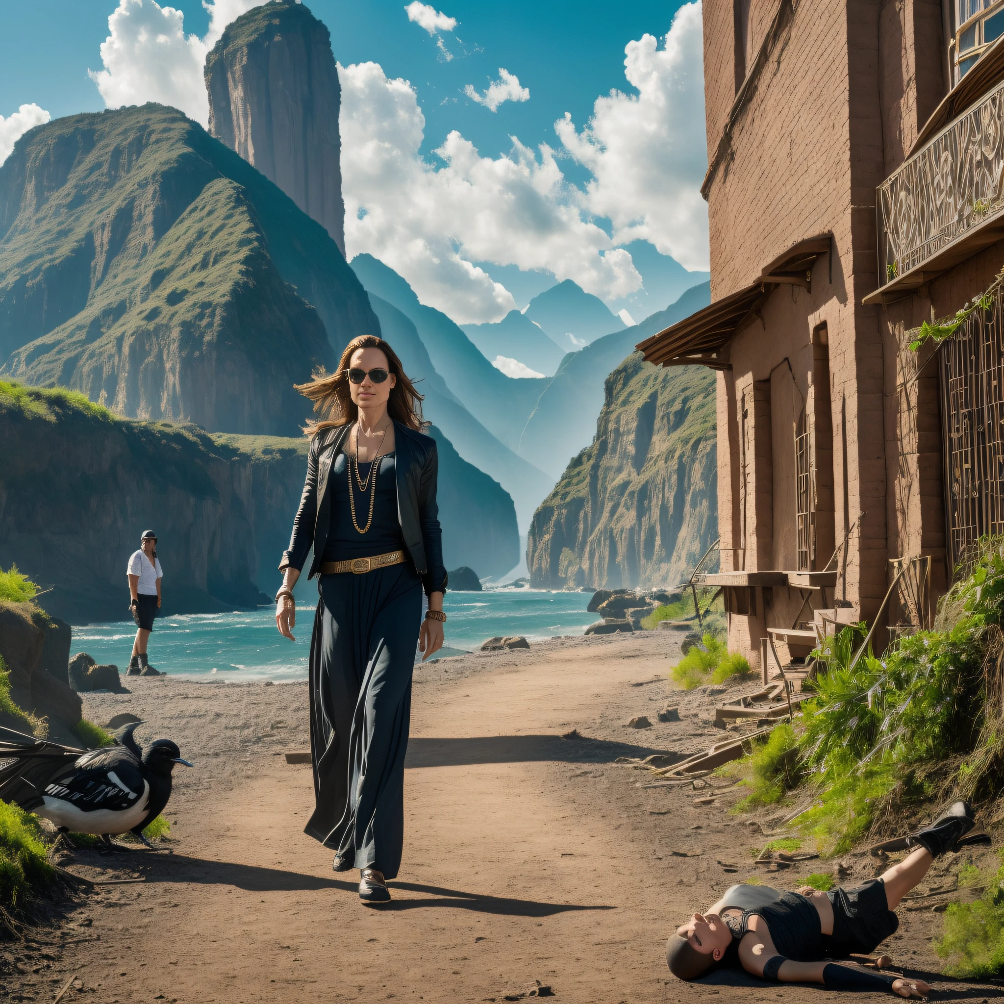 Mr, Smitt and Mr, Smitt, fluid movement, dynamic interaction, 9mm film, Hollywood, Wide scenery: HD, 4v, magpie, Linda, Lindo, Brad Pitt and Angelina Jolie, realistic, ultra digital camera. Cinema.