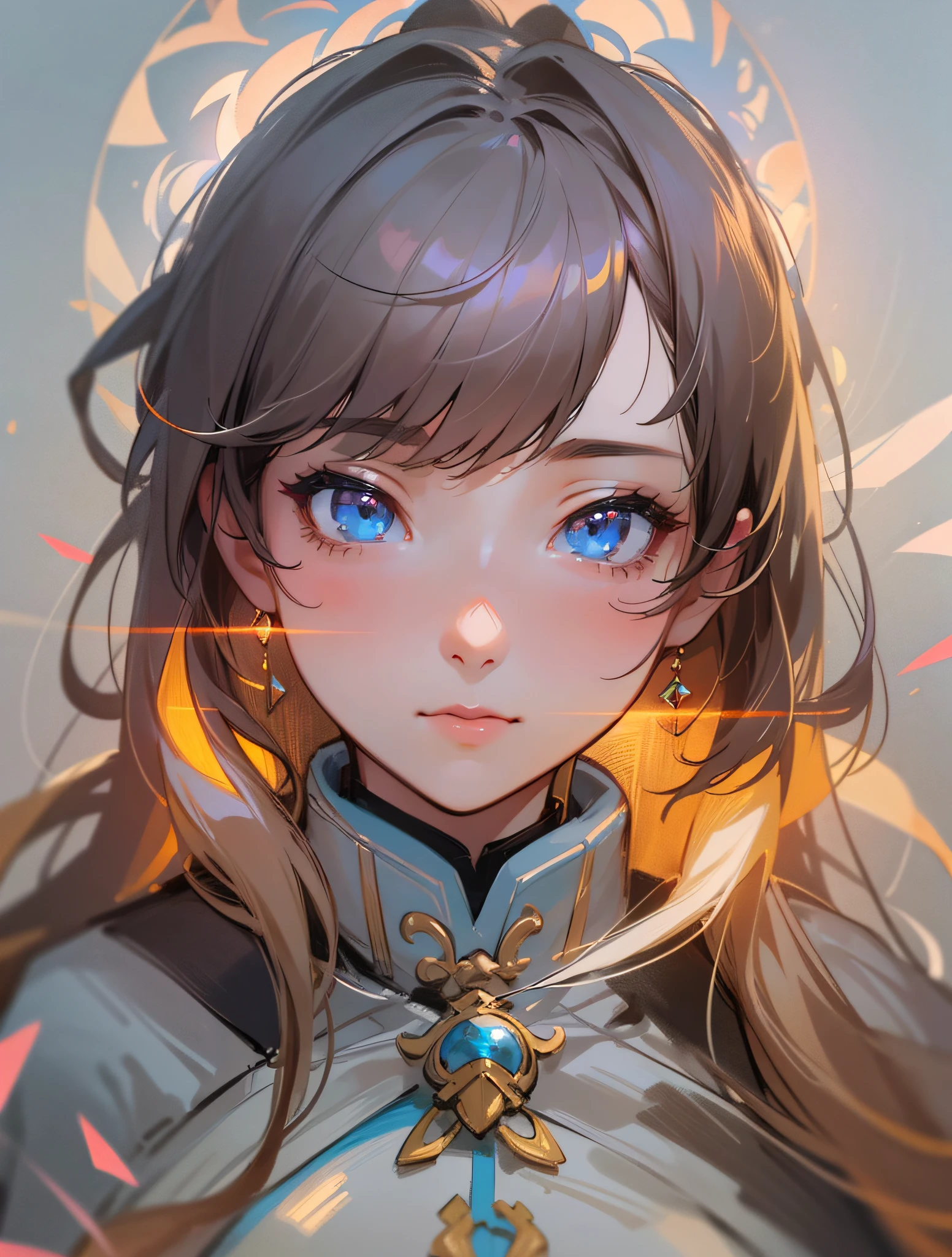 Top quality, ultra high resolution, (photorealistic: 1.4), bride portrait, very soft, very pastel, detailed portrait girl, gwise style artwork, Yang Juncheng, gwise, beautiful breasts.