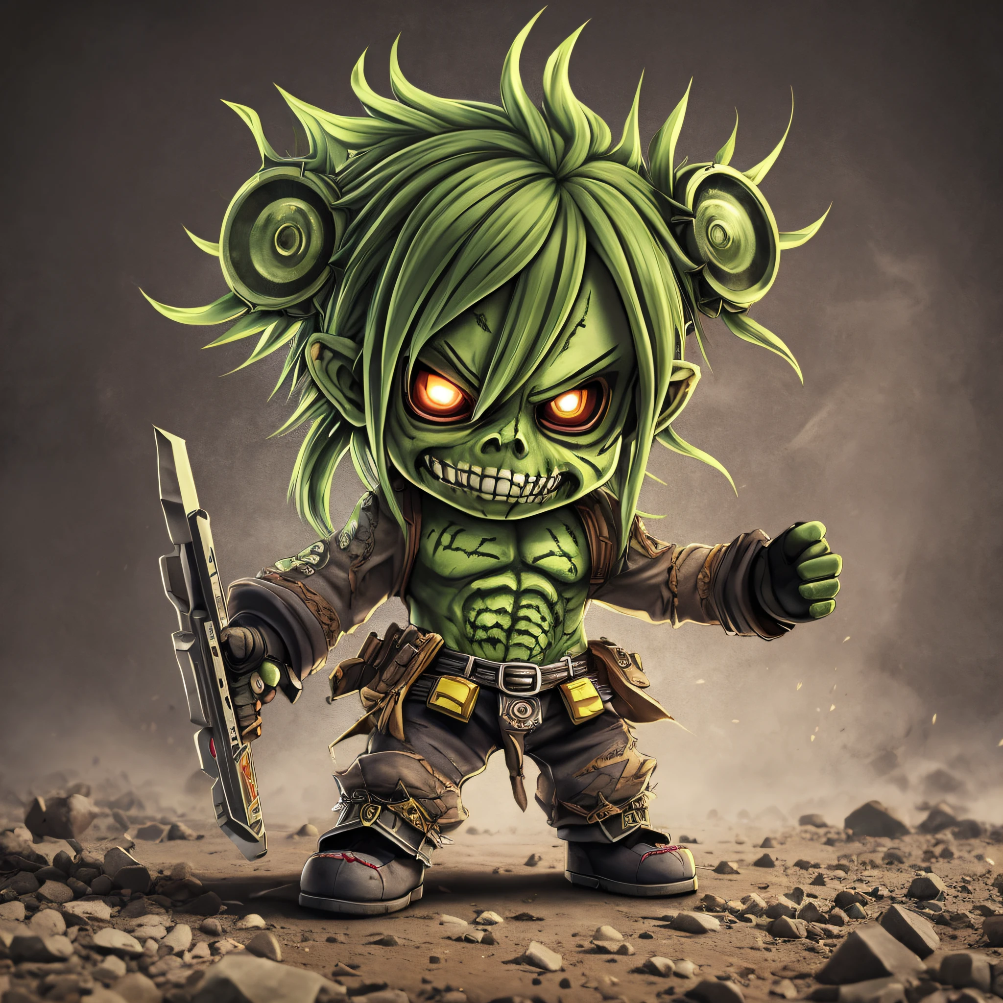 ((sticker)), chibi zombie, promo photo, intricate details, hdr, cinematics, adobe lightroom, very detailed , full body --auto --s2