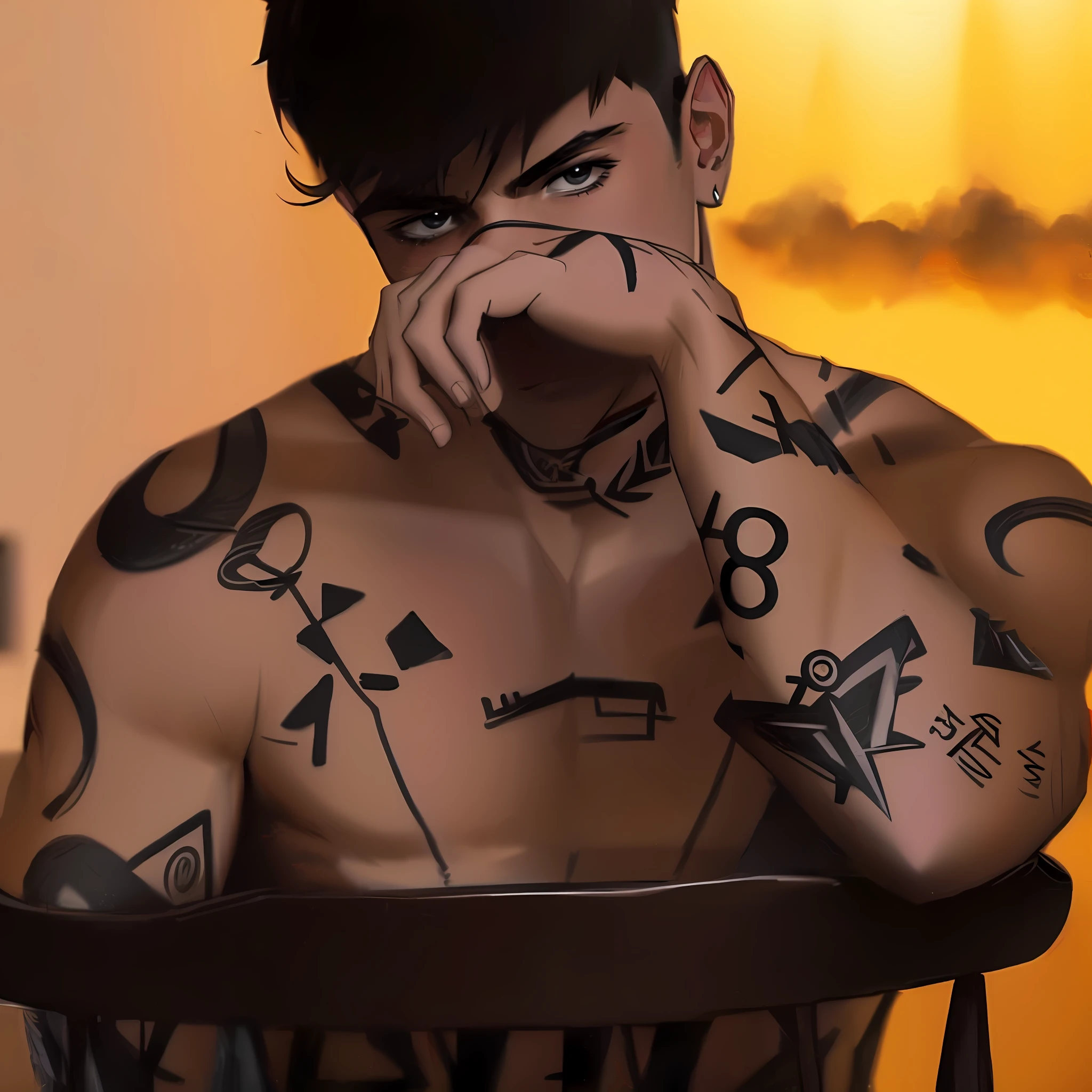 (HD, Ultra Detailed) (artwork) young man, bad boy, 8k resolution