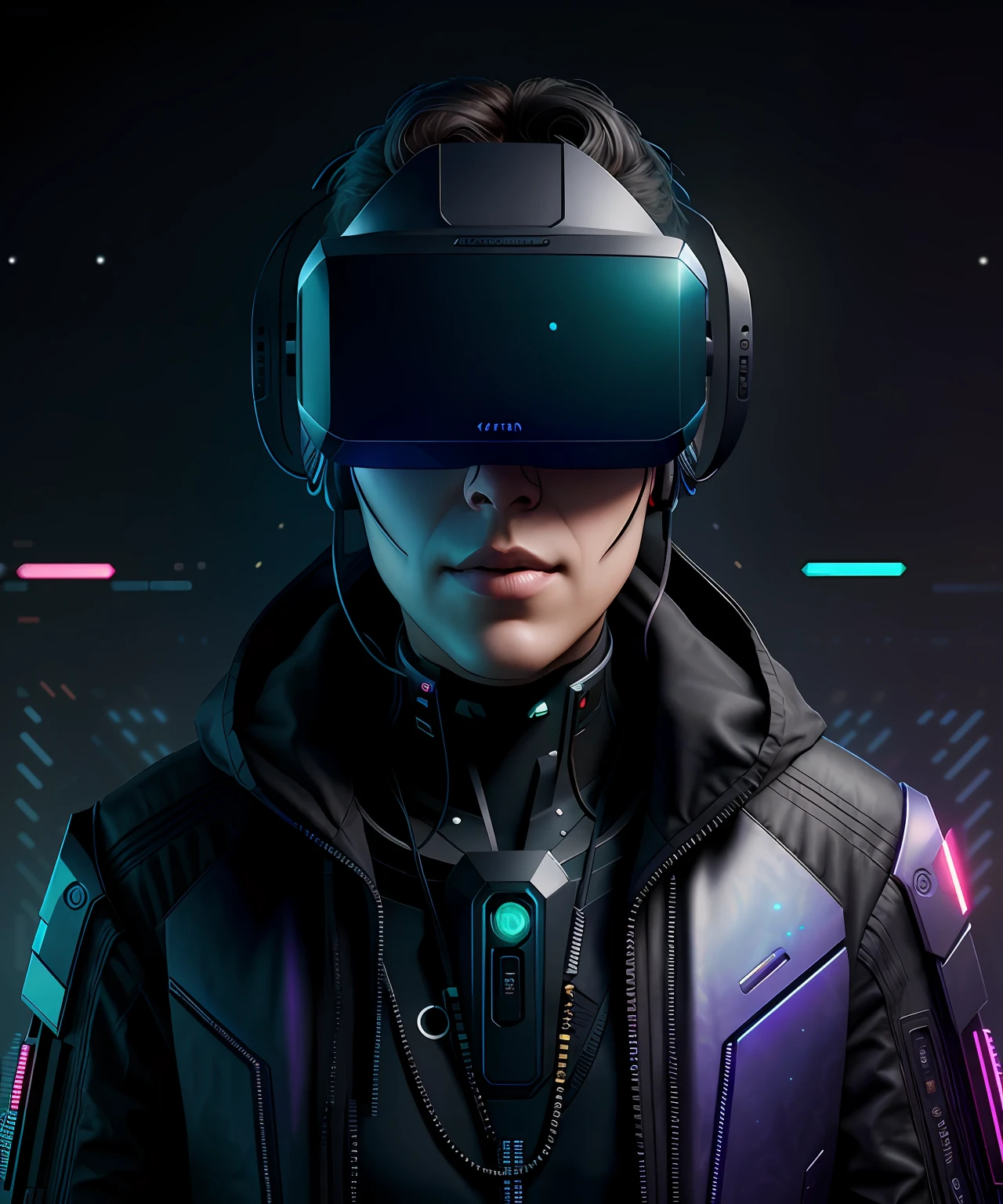 Silicon Valley virtual reality, 10th anniversary, cyberpunk art from Android Jones, cyberpunk art from beeple!!! , synthwave, dark synthesizer, quantum tracer, wireframes, art station trends