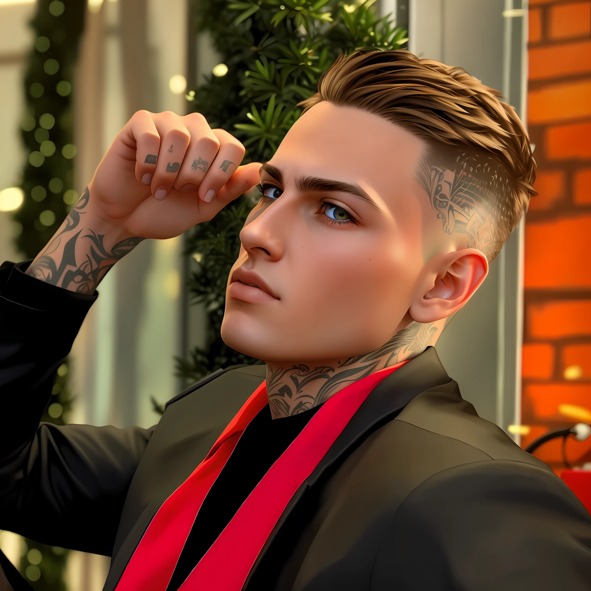 (HD, Ultra Detailed) (artwork) true to image, realistic, insane details, young man, bad boy, 8k resolution