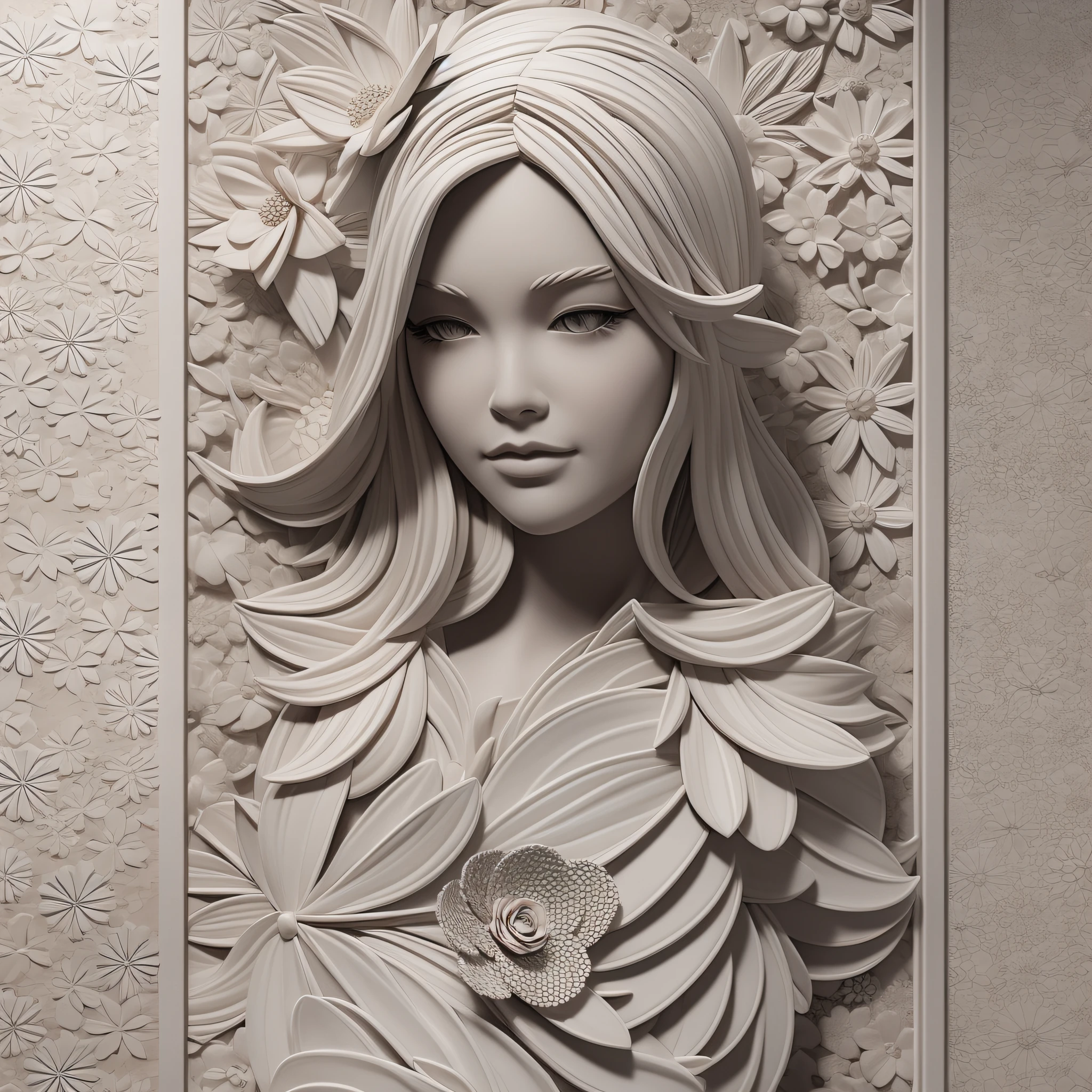 3D flower patterns, --AR 3:2, --tile