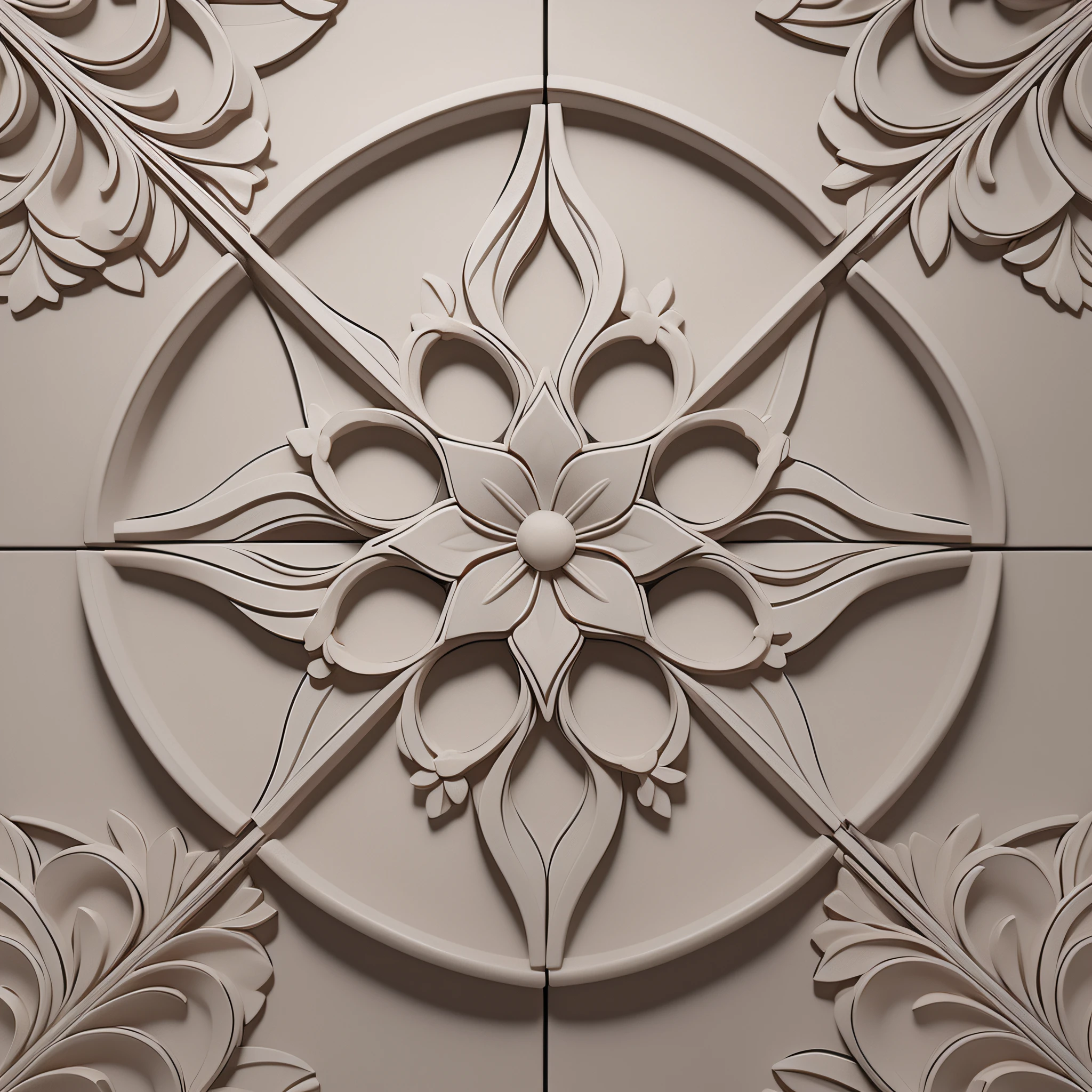 3D flower patterns, --AR 3:2, --tile
