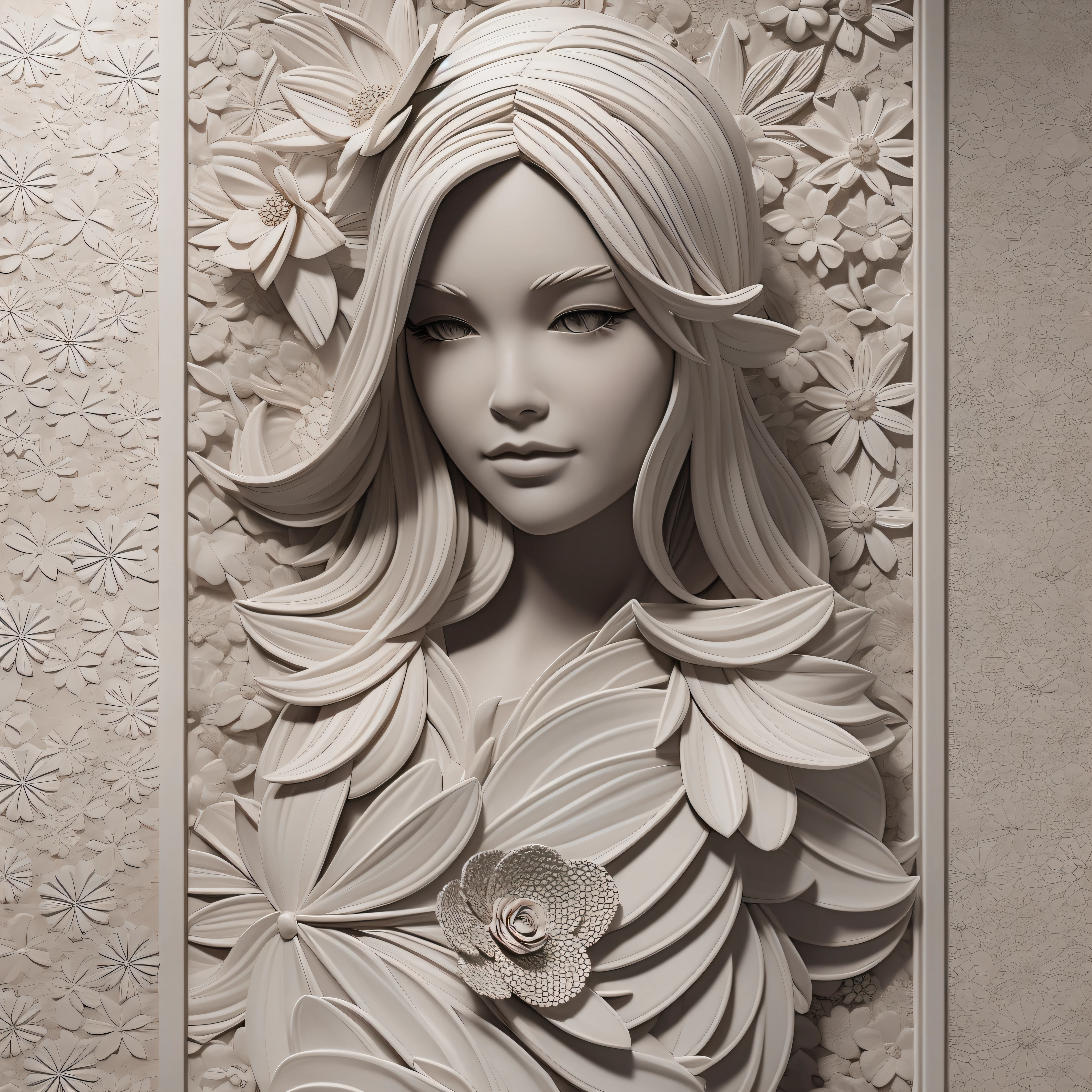 3D flower patterns, --AR 3:2, --tile