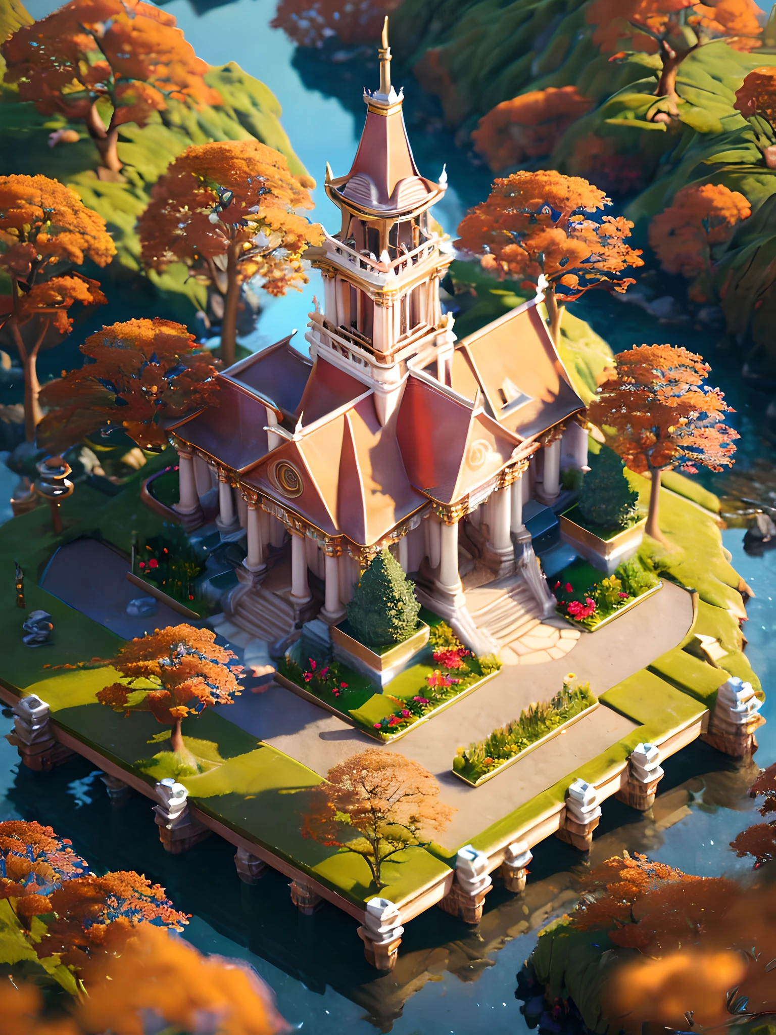 (Best quality),(masterpiece),(ultra detailed),(4k resolution),(extremely detailed),3D Isometric Landscapes, Digital Art, Concept art, Unreal Engine 5, Photorealism, HD quality, 8k resolution, cinema 4d, 3D, beautiful, cinematic, art by artgerm and greg rutkowski and alphonse mucha and loish and WLOP
