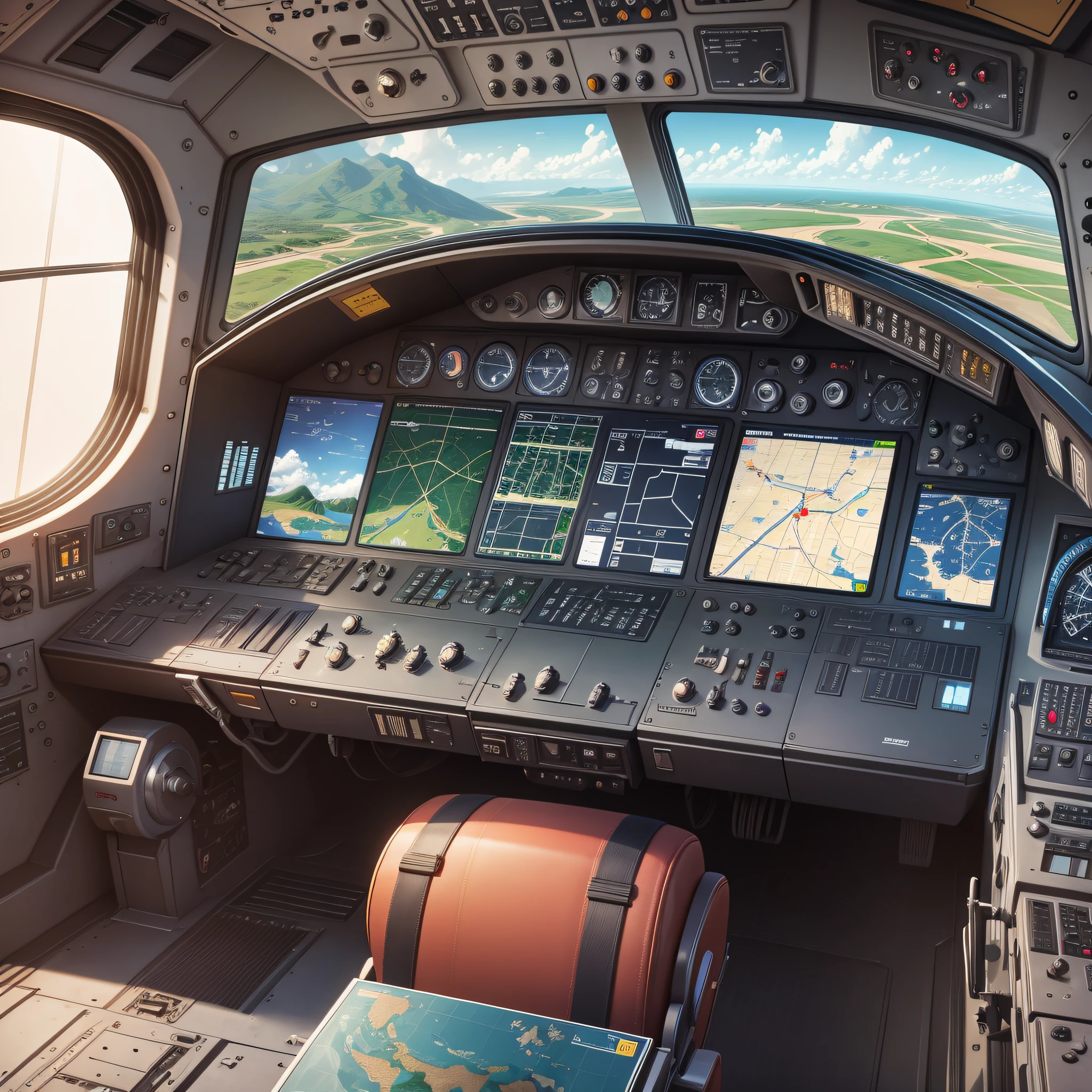 illustration flight simulator cockpit --auto --s2