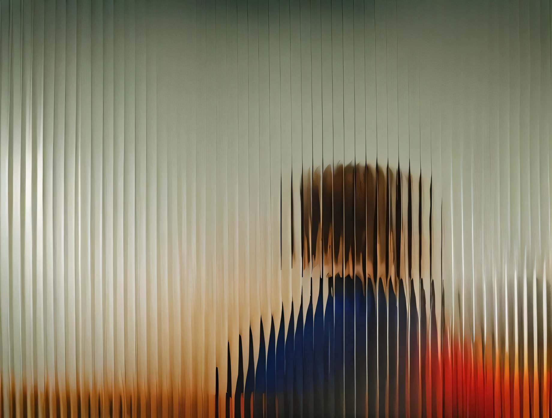 [window blind:glass:0.7], glass lines, (CIFilters:1.3), design, (woman:1.4), (abstract:1.2), vibrant colors, simple composition, (refraction:1.3), blurry, grain, blurry focus, (roughness:1.2)