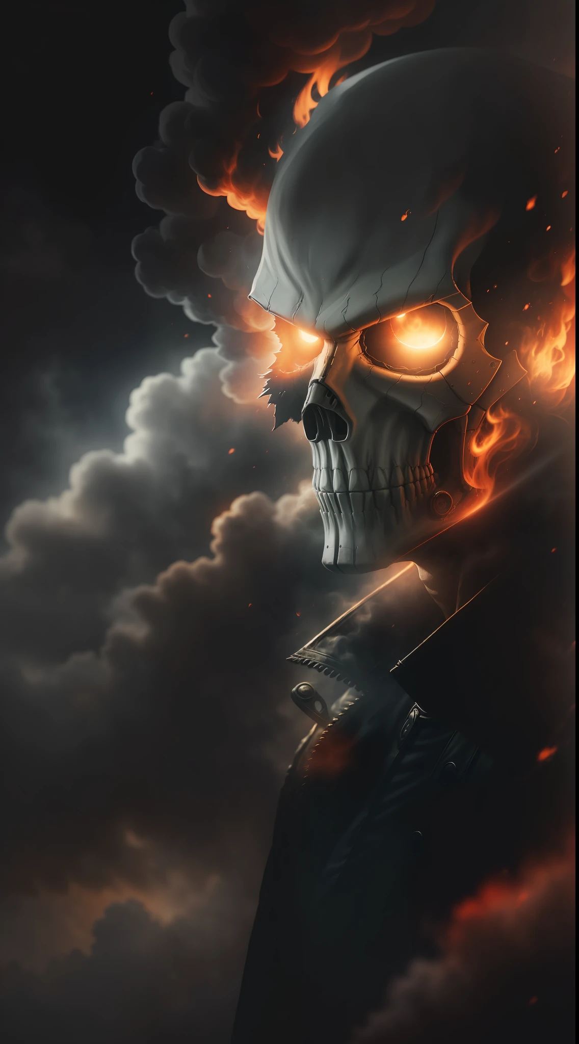 (gloomy shot: 1.1), epic realistic, Ghost Rider in a red smoke cloud, soft cinematic light, Adobe Lightroom, darkroom, HDR, intricate, highly detailed, (depth of field: 1.4), hyper-detail (artstation: 1.4), cinematic, warm light, dramatic light (complex details: 1.1)