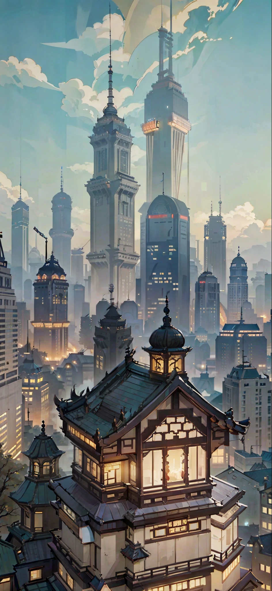 Shanghai, 4K, cinematic, high on details --auto --s2