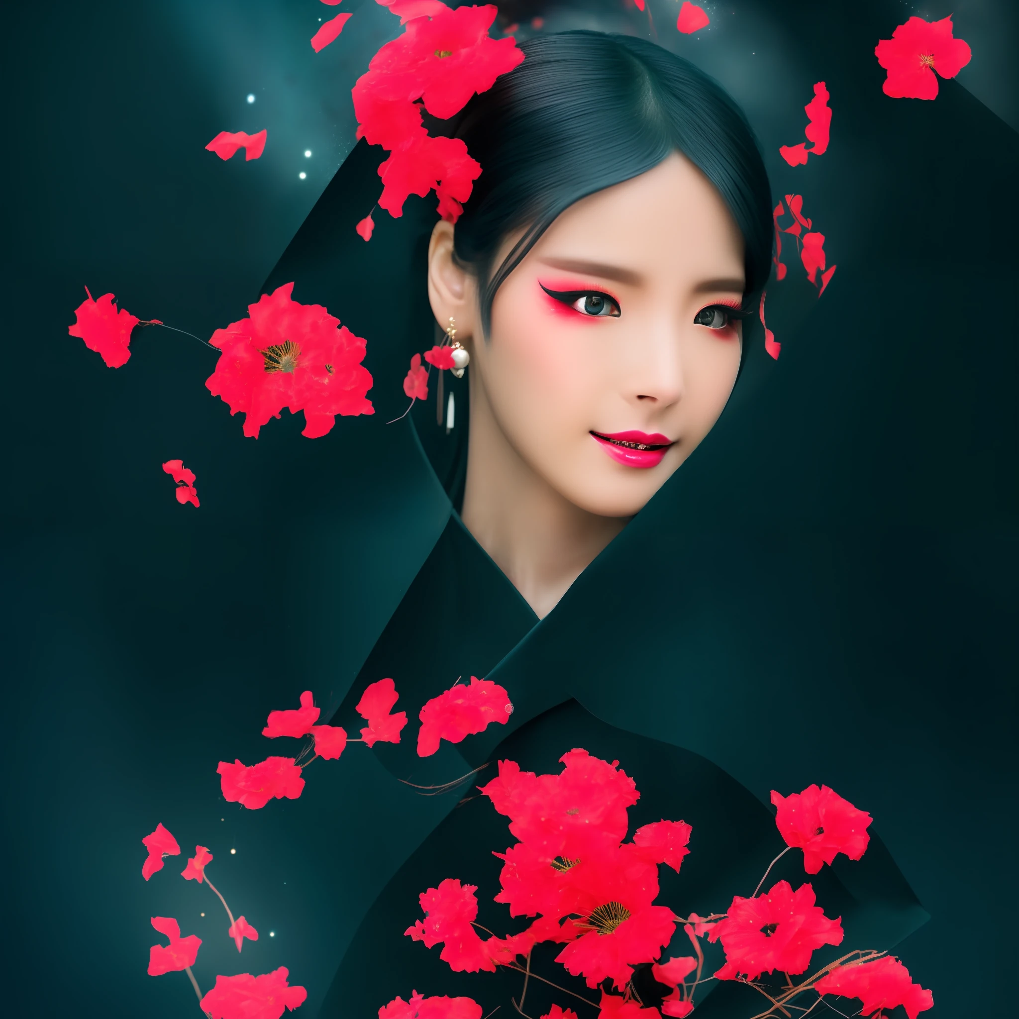 Haiyi - Robot
Wen Sheng diagram
gratis
14:58:29
((High resolution)), (Open Mouth), (Bust), (Top Quality), ((Super Fine)) (Super Fine CG)), ((8k_wallpaper)), Dynamic Angle, Floating, (Eyes with Beautiful Details), Very Delicate and Beautiful Girl, Upper Body, Ink Painting, (Chinese Style), Dark Eyes, Burning, Detail Light. from_low, (black hair), (red spider) lily: 1.33), aqua eye, (hair flower: 1.3), Bloom, single, starry sky, hair accessories, earrings, jewelry, messy hair, bare shoulders, half-closed eyes, bloom, (men), (Hanfu: 1.3), (Medium breasts): 1.2), (Eyeshadow, Red Eyeliner: 1.15), (Eyeshadow, Red Eyeliner: 1.15), (Eyeshadow, Red Eyeliner: 1.15), (Visible Eyes Through Hair: 1.2), (Solo Exhibition), Red Moon