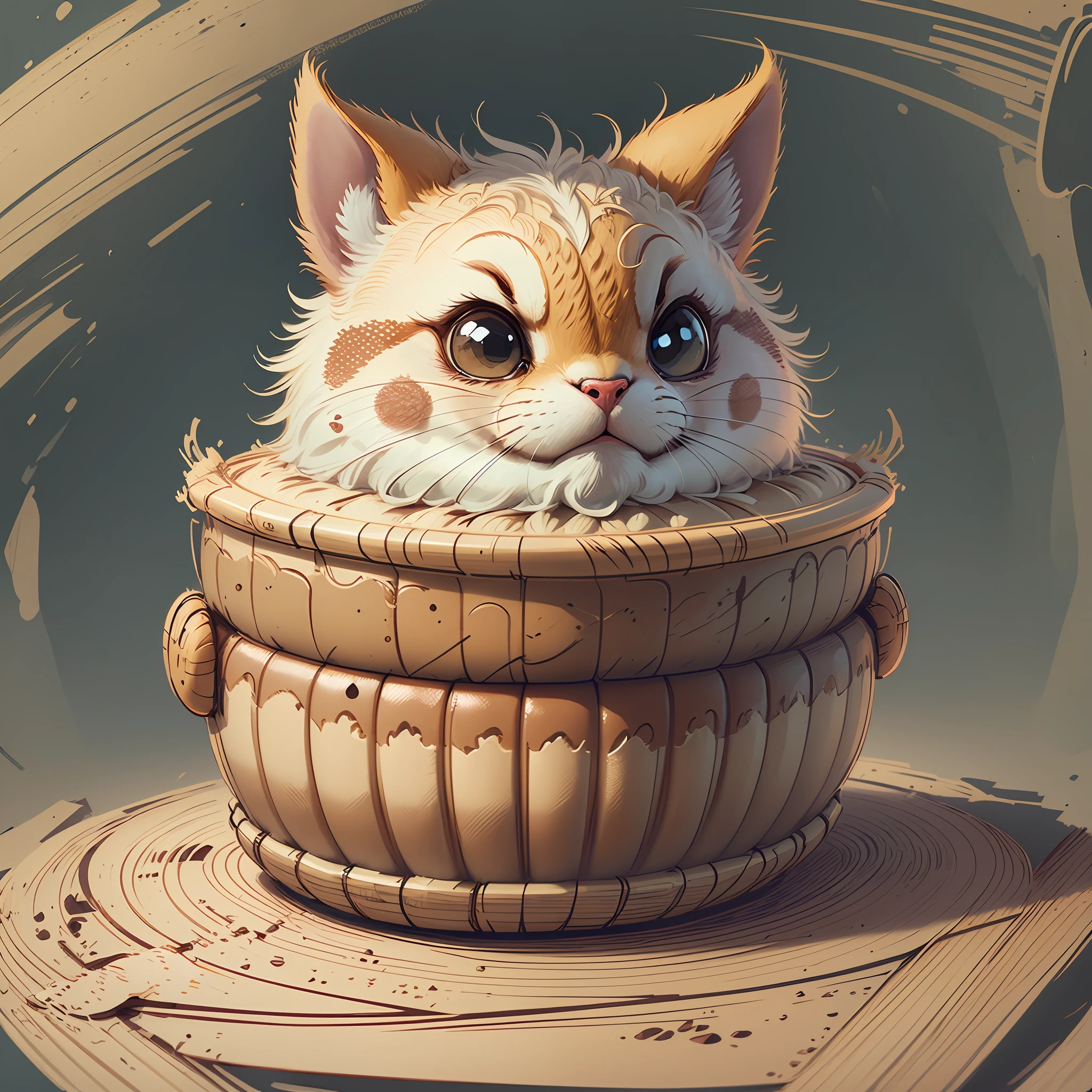 Full card design, super detailed illustration, cartoon, baking, critters, lines --auto --s2